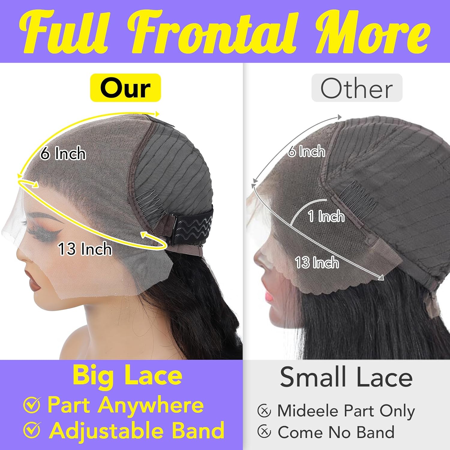 32 Inch 13x6 Lace Front Wigs Human Hair Pre Plucked Straight Human Hair Wig 200% Density Straight HD Lace Frontal 13x6 Glueless Wigs for Women Natural Color - Image 5