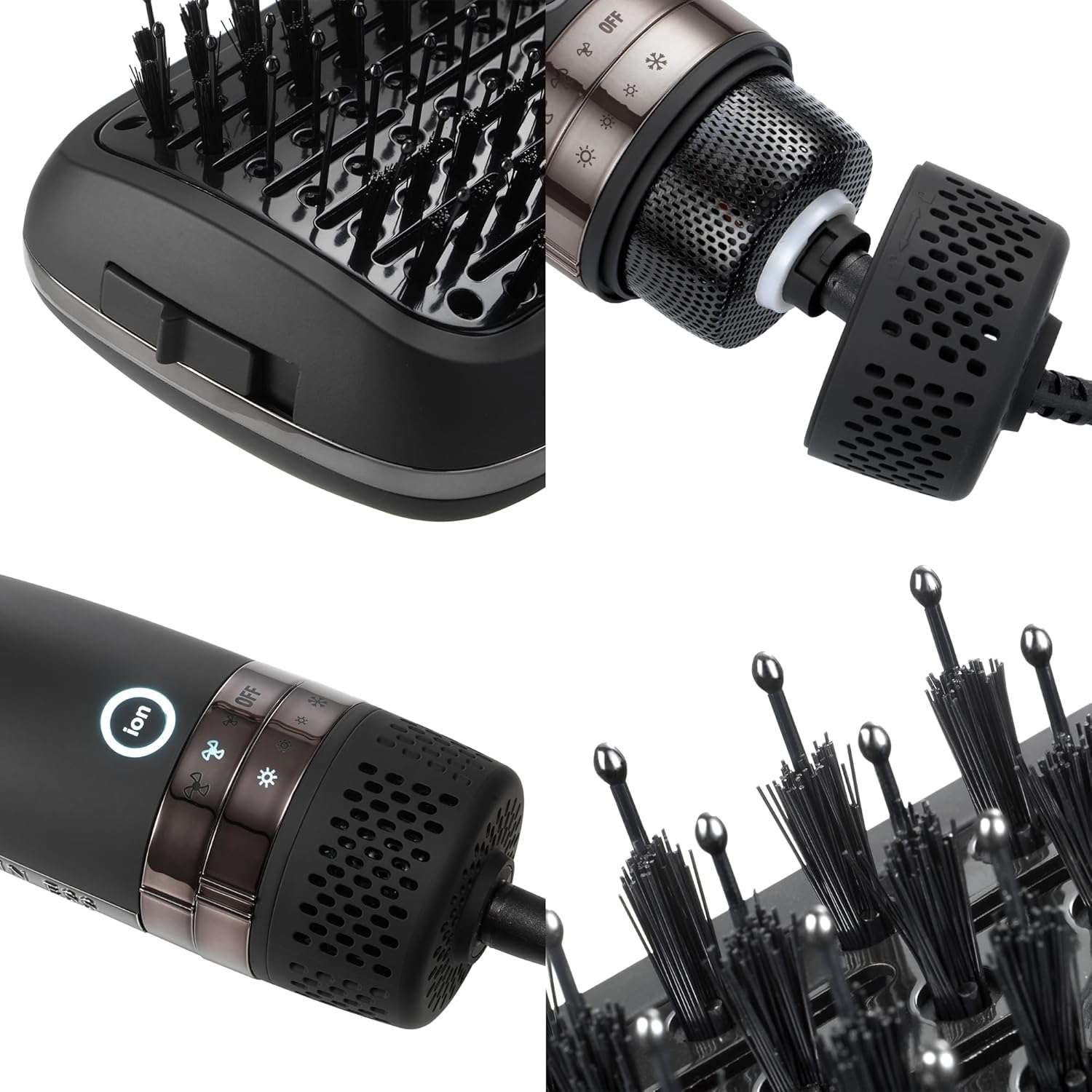 Kristin Ess 2-in-1 Ceramic Ionic Volumizing Blow Dryer Brush for Smooth, Voluminous Hair - Image 6