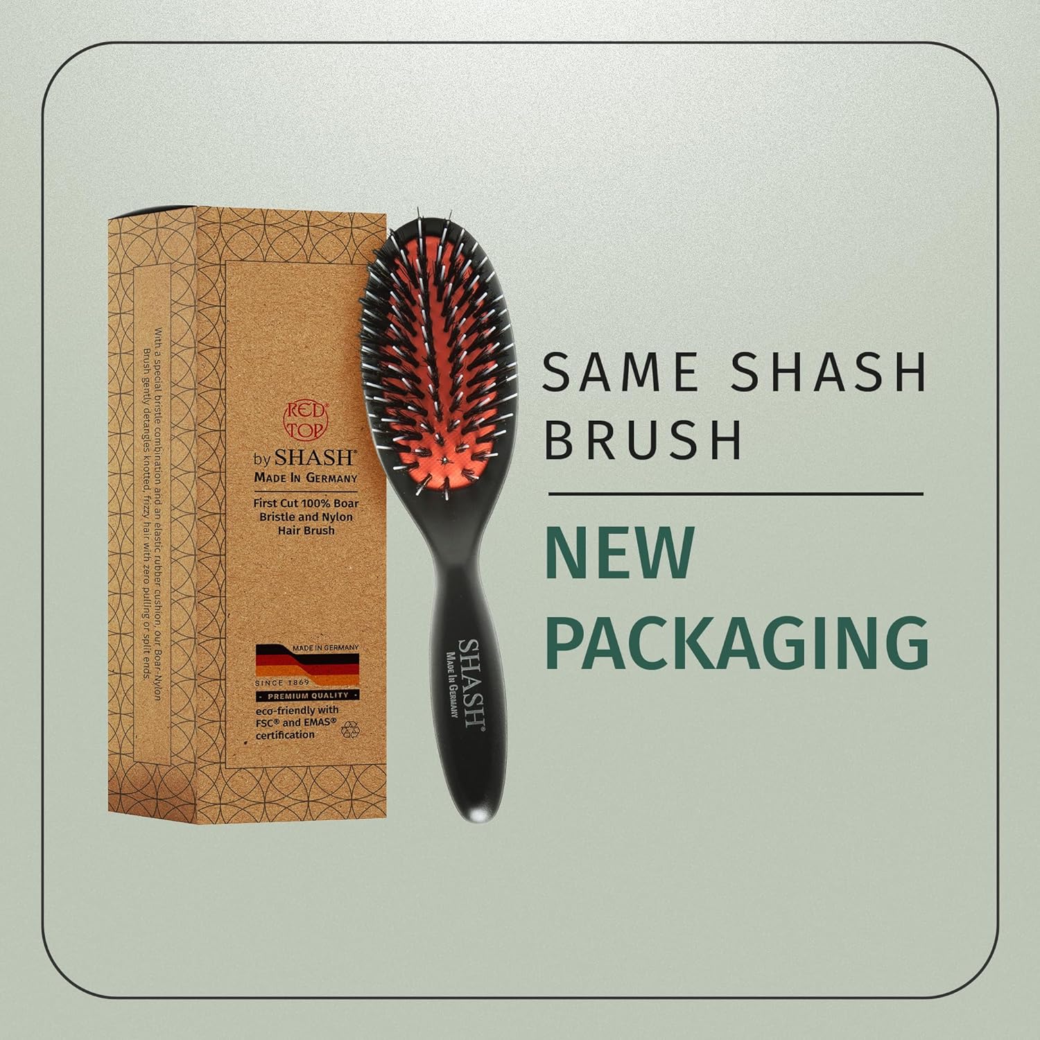 Since 1869 Hand Made In Germany - Nylon Boar Bristle Brush Suitable For Normal to Thick Hair Gently Detangles, No Pulling or Split Ends - Softens Improves Hair Texture, Stimulates (Extra Small) - Image 3