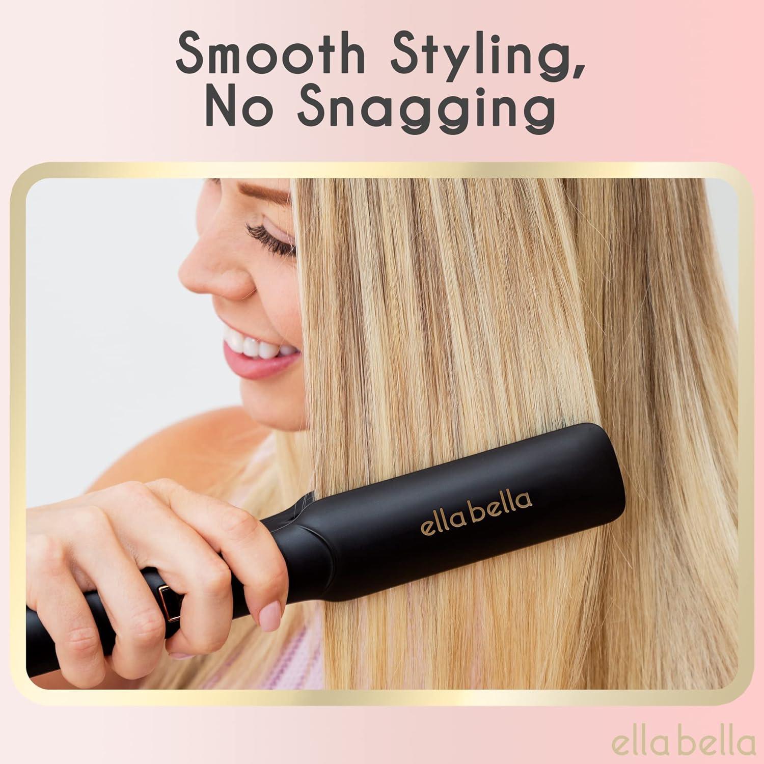 ELLA BELLA® Ceramic Flat Iron Hair Straightener • Professional Straightening Iron • Digital Display to Accurately Control Temperature • As Featured in Good Housekeeping - Image 7