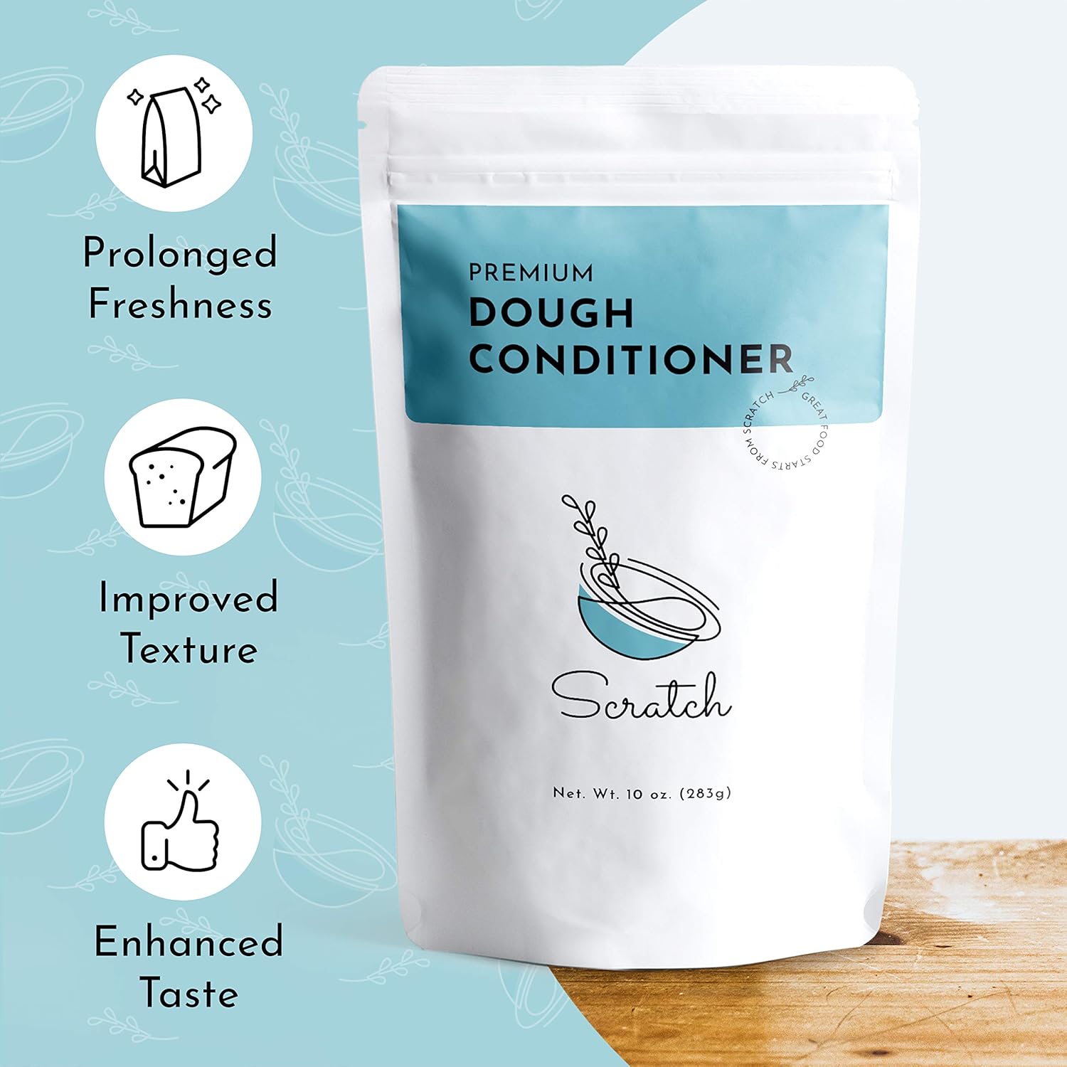 Scratch Premium Dough Conditioner - (10 oz) All Grain Bread Improver For Making Dough - Dough Enhancer for Bread to Improve Texture and Longer Lasting Bread - Image 3