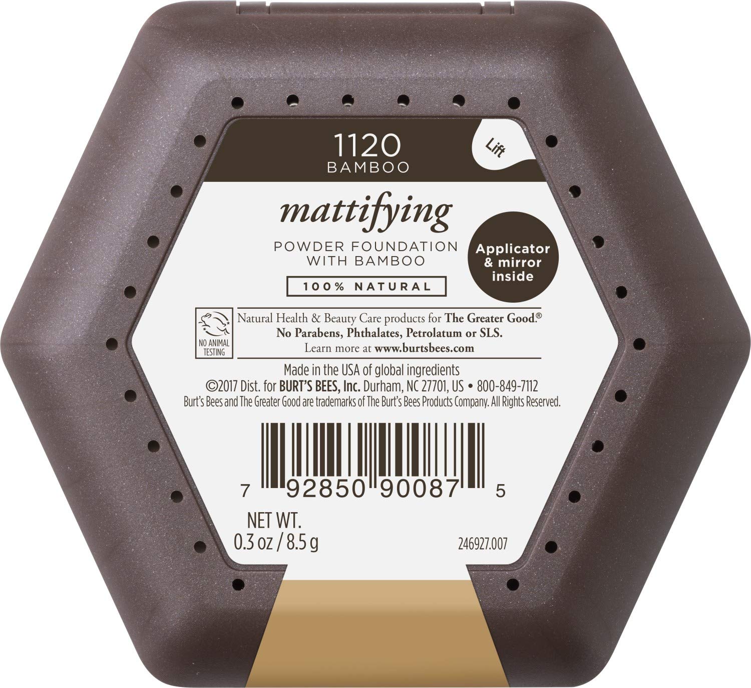 Burt’s Bees 100% Natural Origin Mattifying Powder Foundation, Bamboo, 0.3 Ounce, Packaging May Vary - Image 13