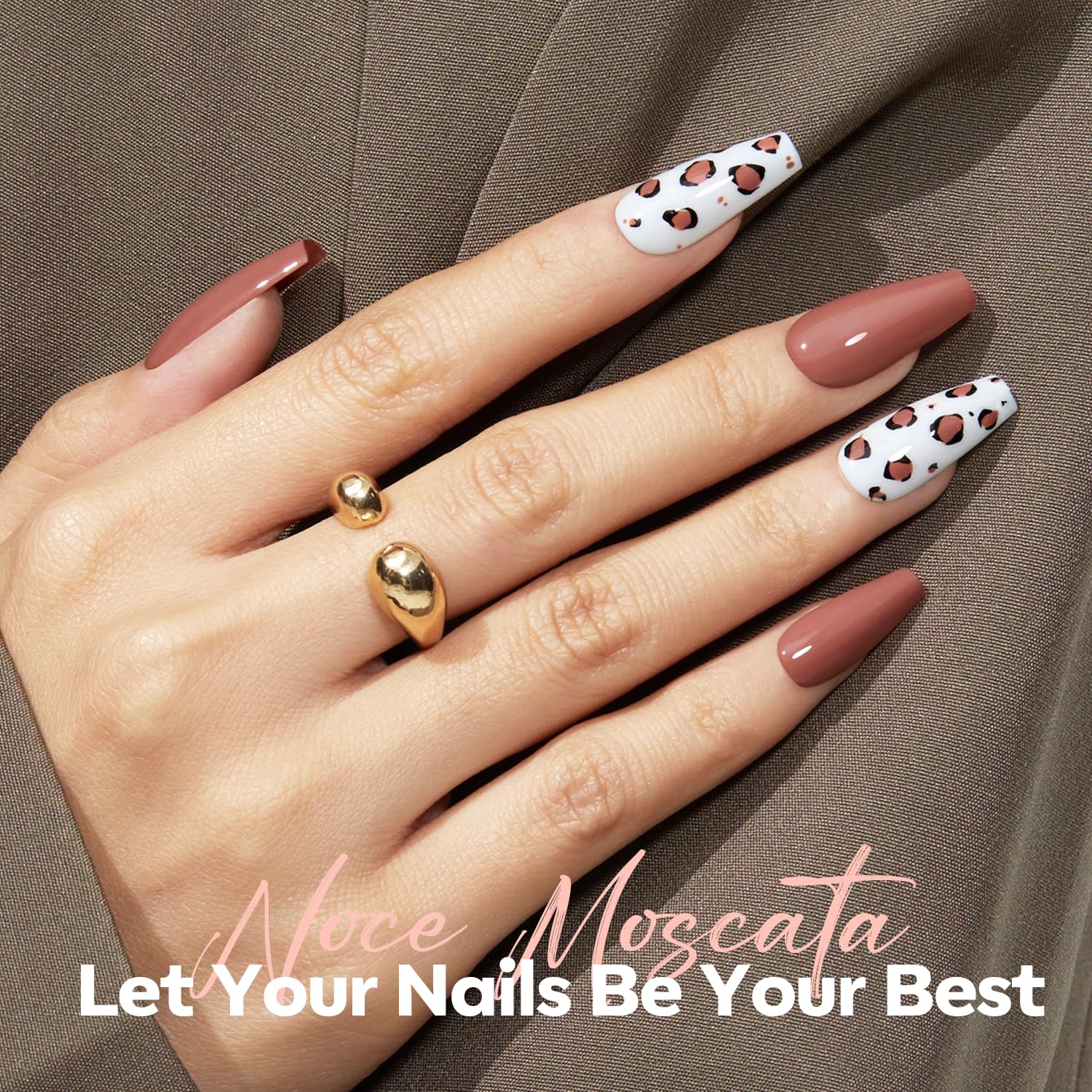 Modelones 15ml Chip Resistant Dark Nude Brown Nail Polish for Home and Travel Manicures - Image 2