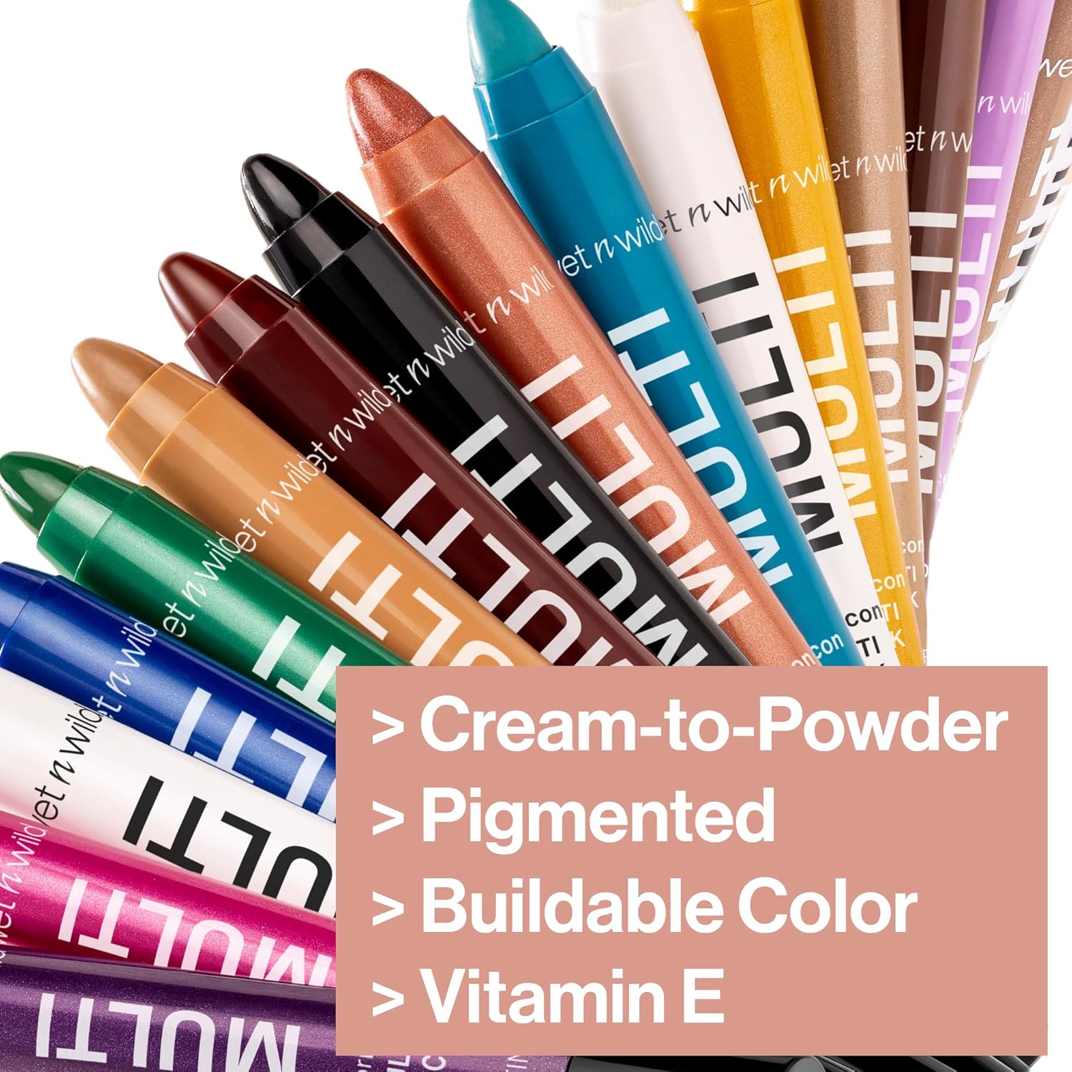 wet n wild Color Icon Cream Eyeliner Eyeshadow Multi-Stick, Moisturizing, Nourishing Velvety Cream-to-Powder Buildable & Blendable Formula, Cruelty-Free & Vegan - Ros-I-Locks - Image 4