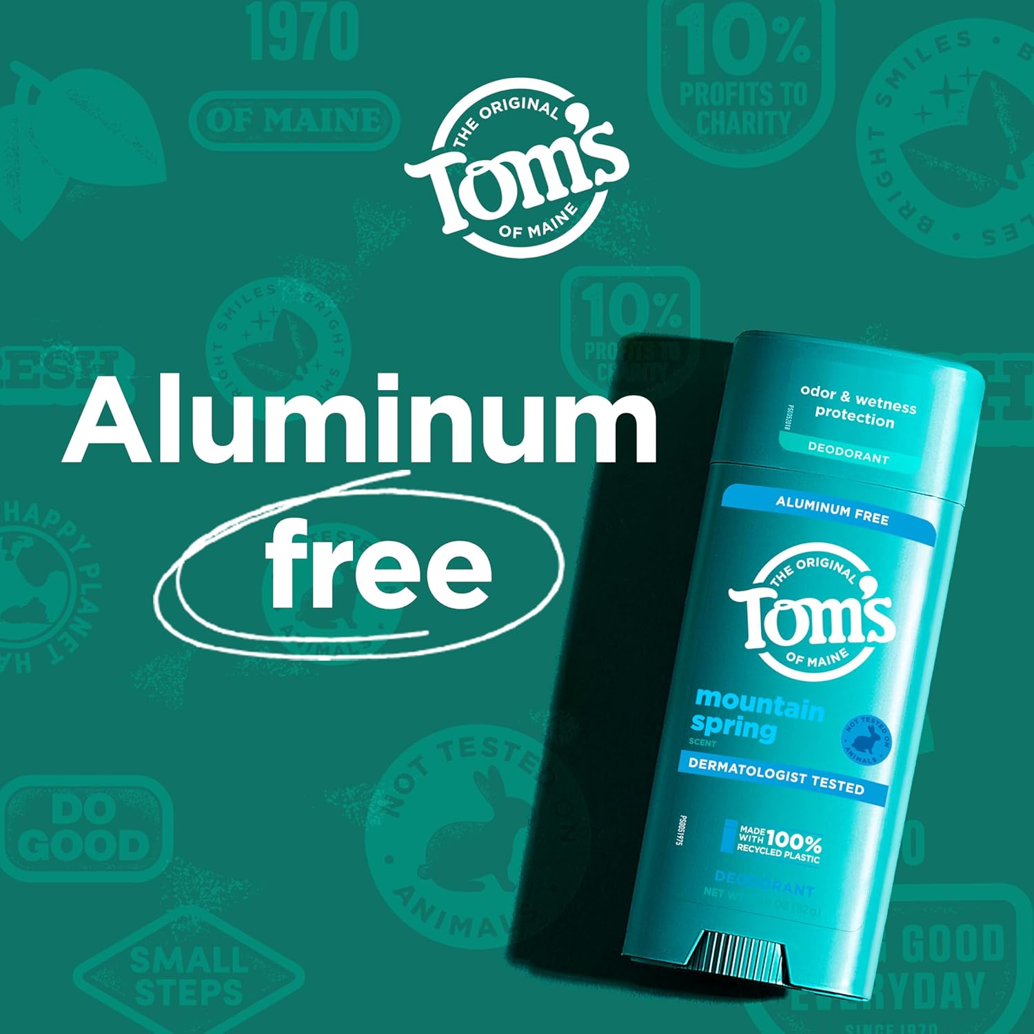Tomβs of Maine Mountain Spring Natural Deodorant for Men and Women, Aluminum Free, 3.25 oz, 2-Pack - Image 7