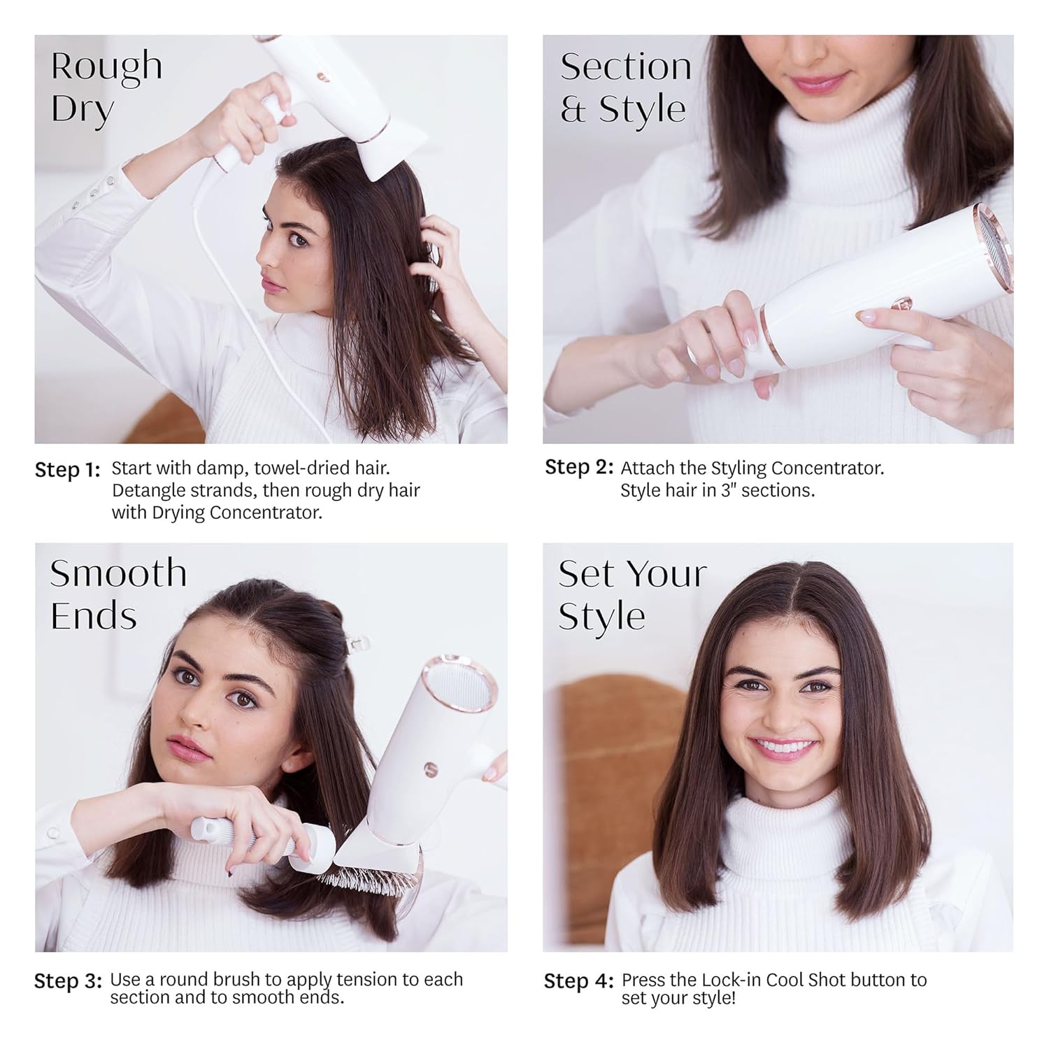 T3 AireLuxe Digital Ionic Professional Blow Hair Dryer, Fast Drying, Lightweight and Ergonomic, Volume Boosting, Frizz Smoothing, Multiple Heat and Speed Combinations - Image 10
