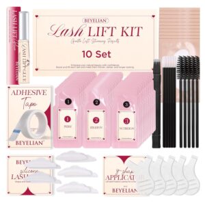 BEYELIAN Lash Lift Kit Eyelash Perm Kit, Professional Instant Perming, Lifting & Curling for Eyelashes, Semi-Permanent Salon & DIY Home Use for Beginner and Professional 10 Times