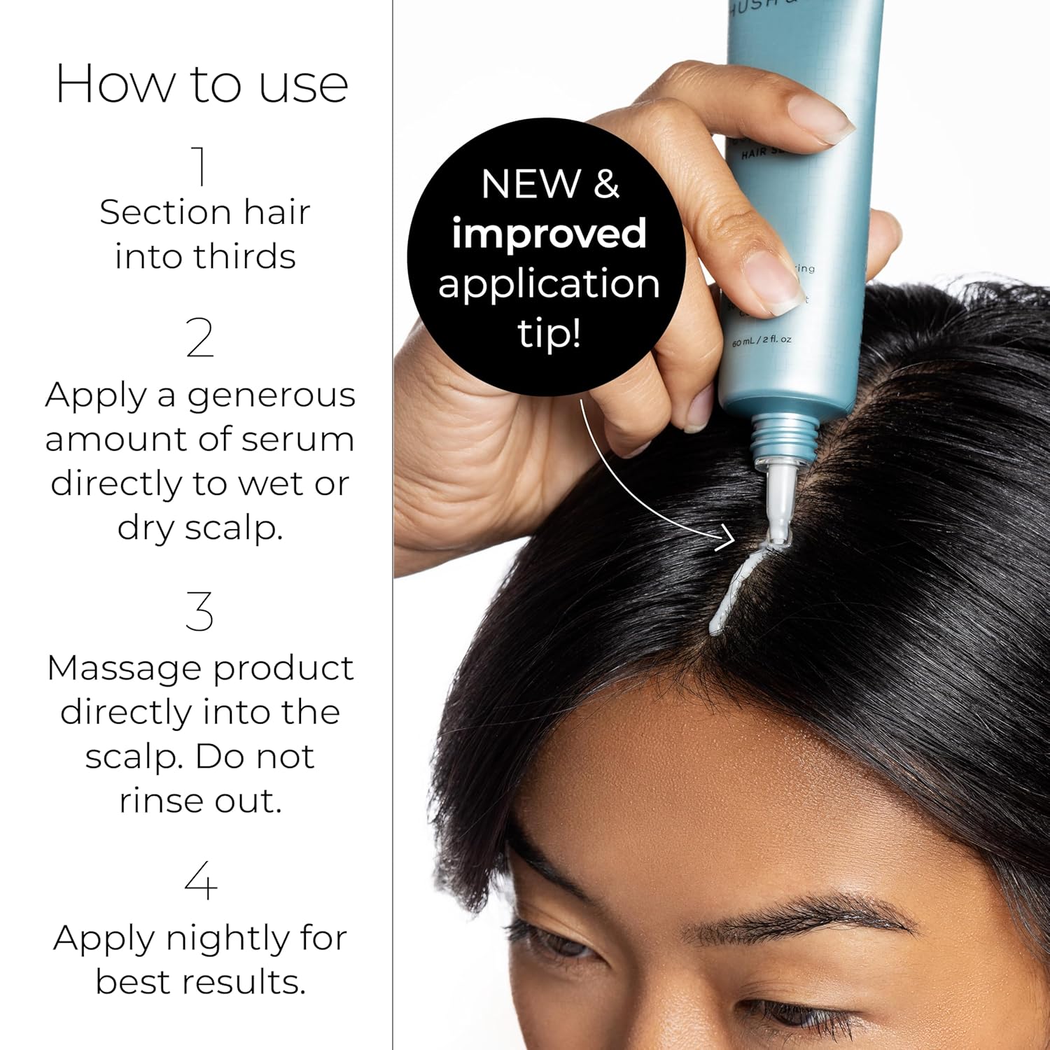 Hush & Hush DeeplyRooted 60 mL Plant-Based Hair Serum for Thin, Aging Hair - Image 4