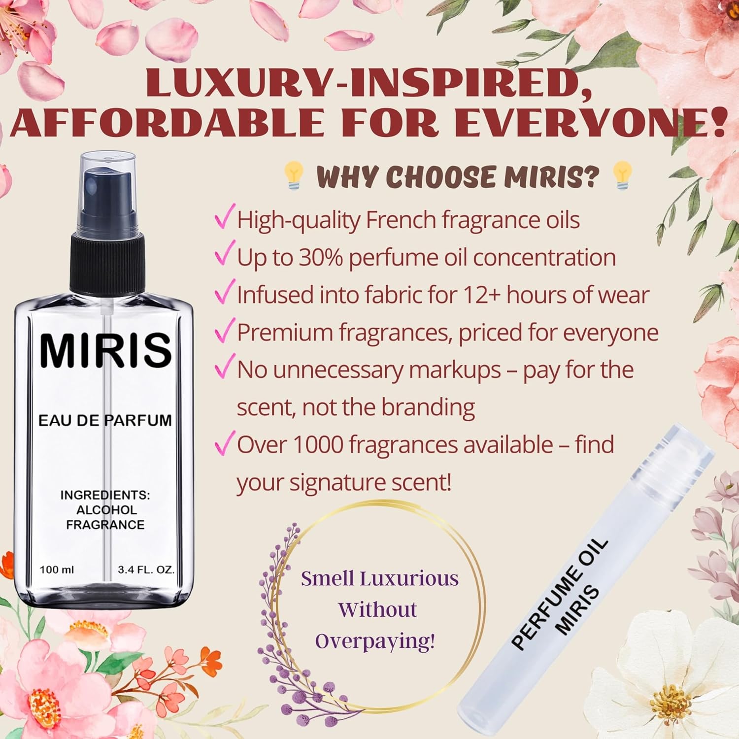 MIRIS No. 24045 | Inspired | Women Eau de Parfum | 3.4 Fl Oz - Image 2