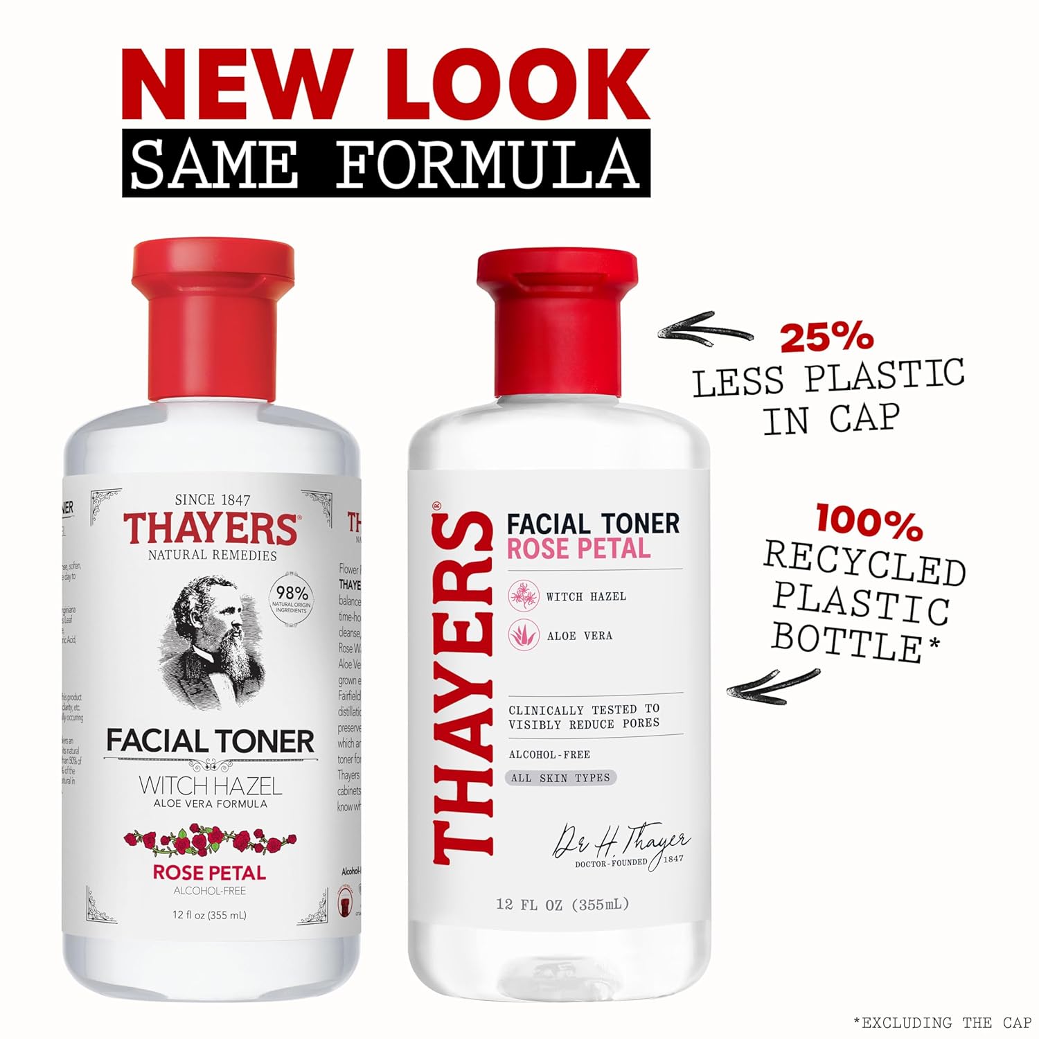 THAYERS Alcohol-Free Rose Petal Witch Hazel Facial Toner for Glowing Skin, Soothing, Hydrating, Refreshing Toner for All Skin Types, 12oz (Packaging May Vary) - Image 2