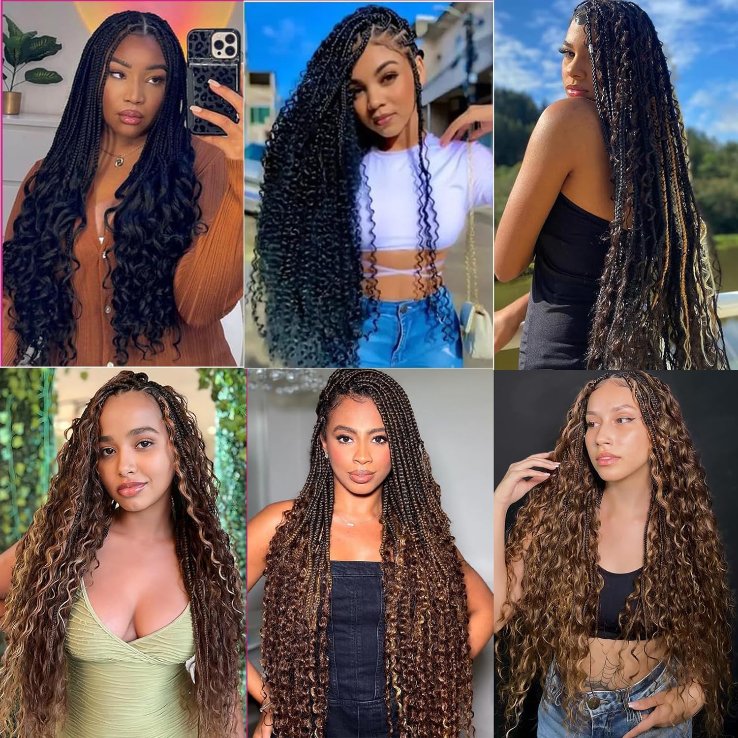 Human Braiding Hair for Boho Braids 100g 18 Inch Deep Wave Bulk Human Hair for Braiding 12A No Weft Curly Human Hair Extensions Wet and Wavy Boho Hair for Braiding 2 Bundles/Pack Natural Color - Image 6