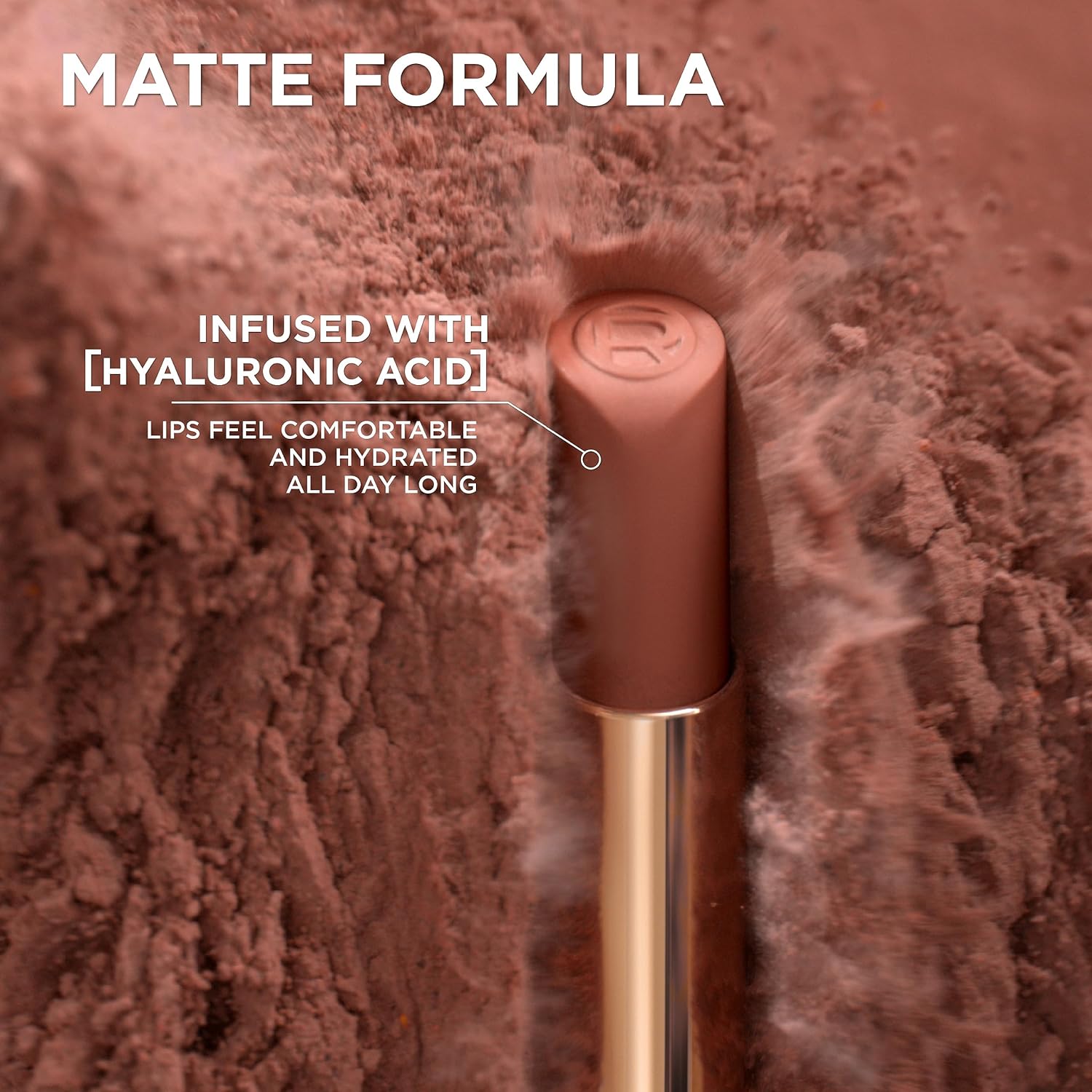 L'Oreal Paris Colour Riche Intense Volume Matte Lipstick, Lip Makeup Infused with Hyaluronic Acid for up to 16HR Wear, Le Coral Gracious, 0.06 Oz - Image 5