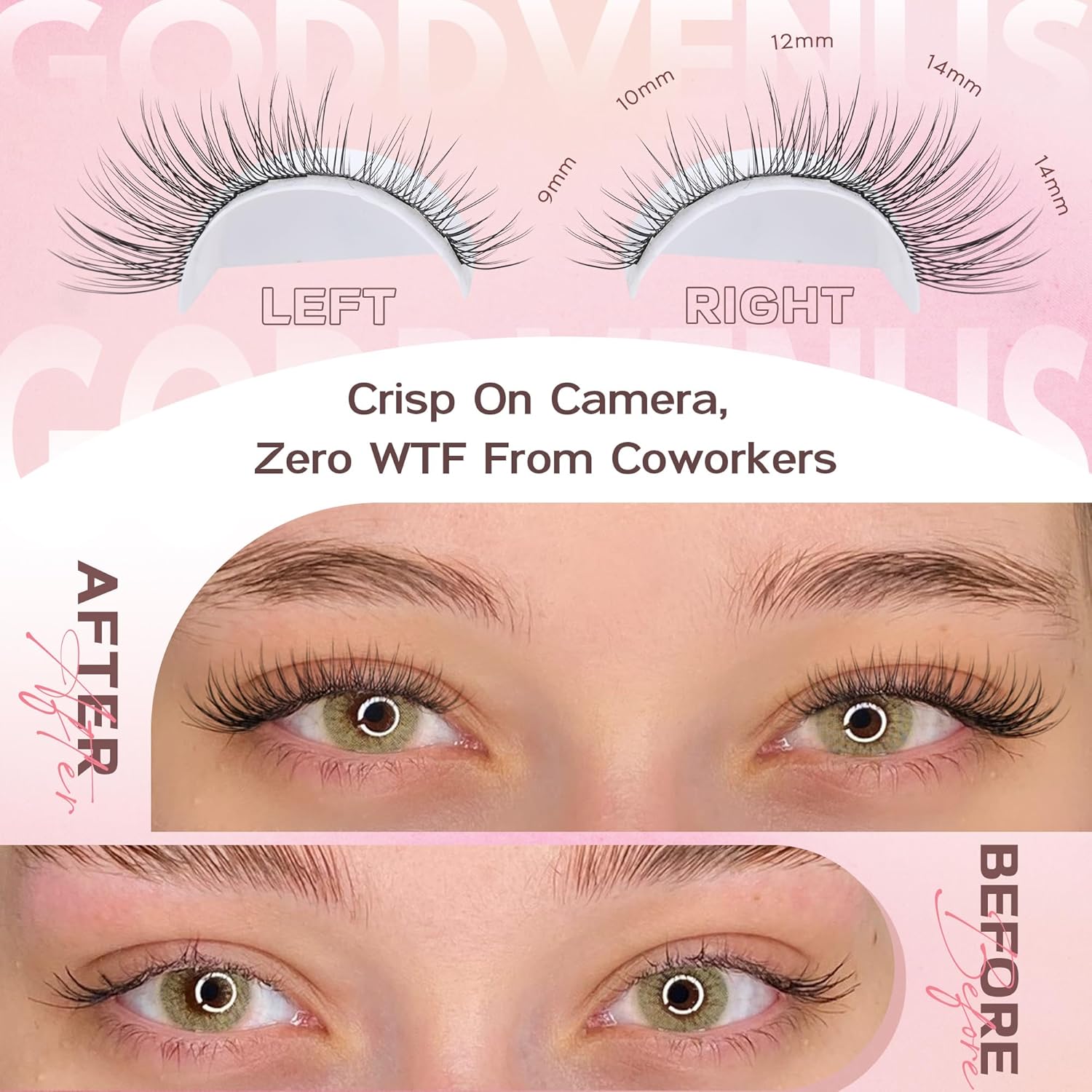 Lash Clusters Kit 9-14mm Wispy Eyelash Clusters Lashes Natural DIY Lash Extension Kit Short Cluster Eyelash Extensions Kit 300pcs C Curl Individual Lashes Cluster Eyelash (With Tweezers) - Image 4