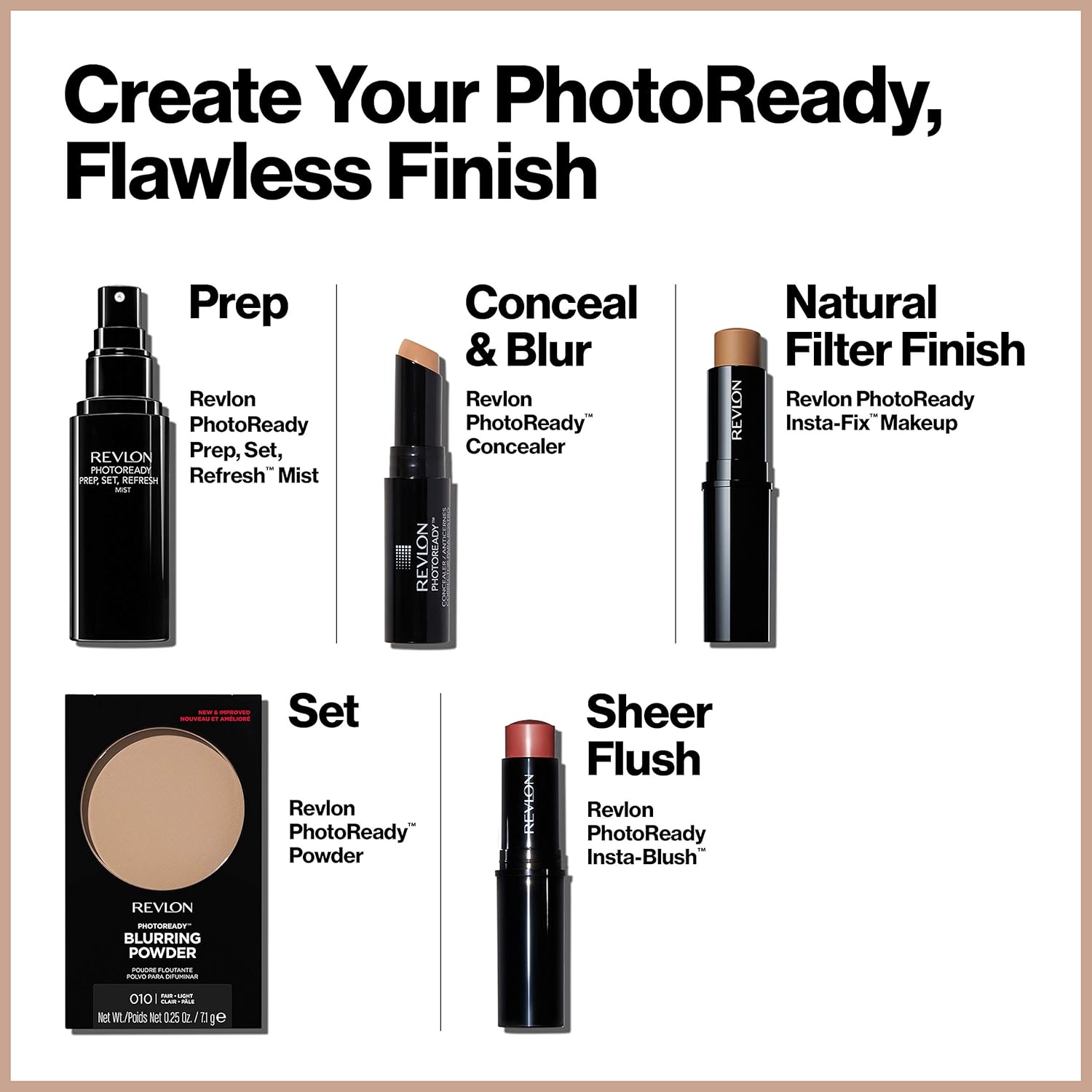 Revlon PhotoReady Blurring Face Powder Makeup, Longwear, Light-Medium Coverage with Flawless Finish, Shine & Oil-Free, 020 Light Medium, 0.25 oz - Image 8