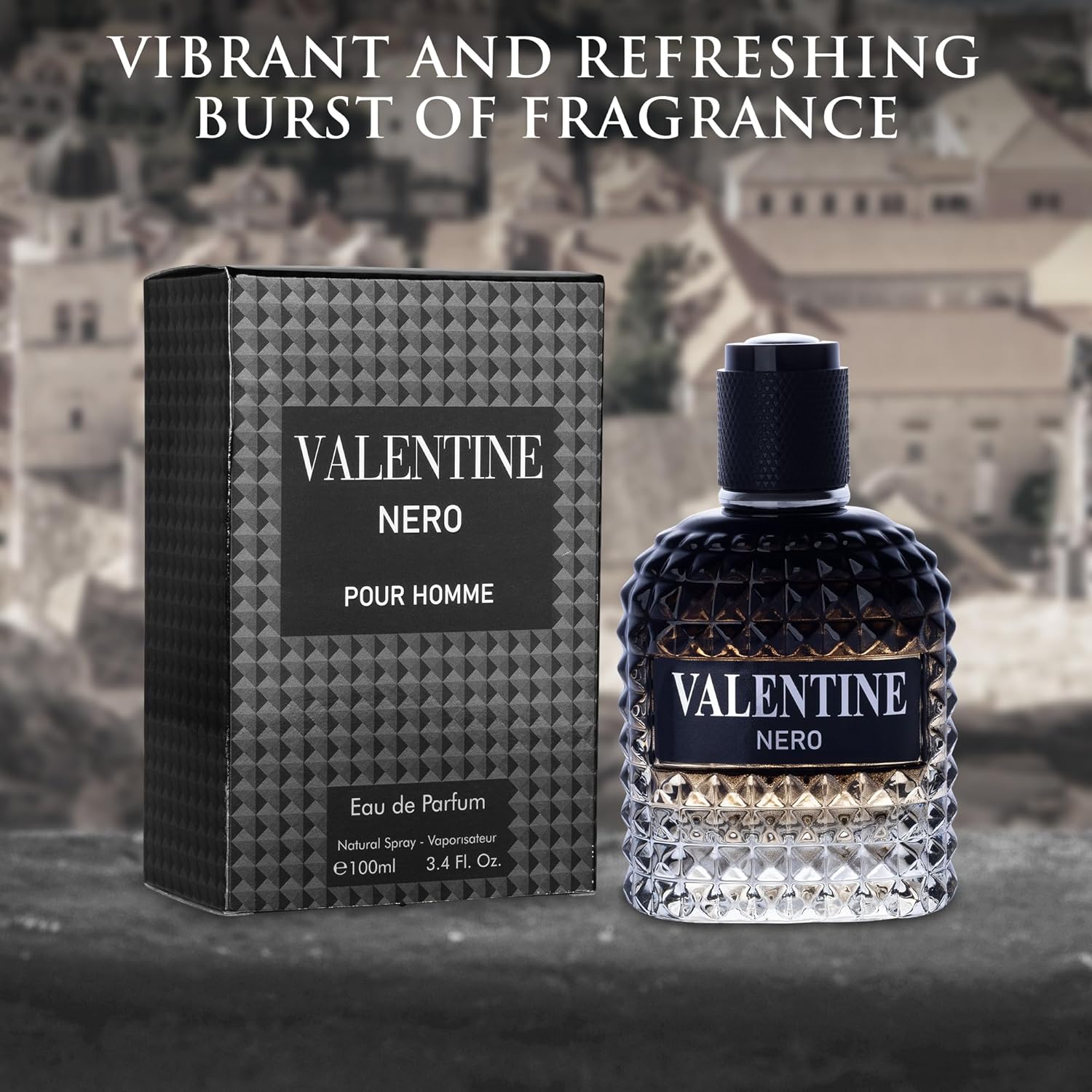 Valentine Nero for Men 100ml Eau de Parfum Woody Aromatic with Floral Notes - Image 4