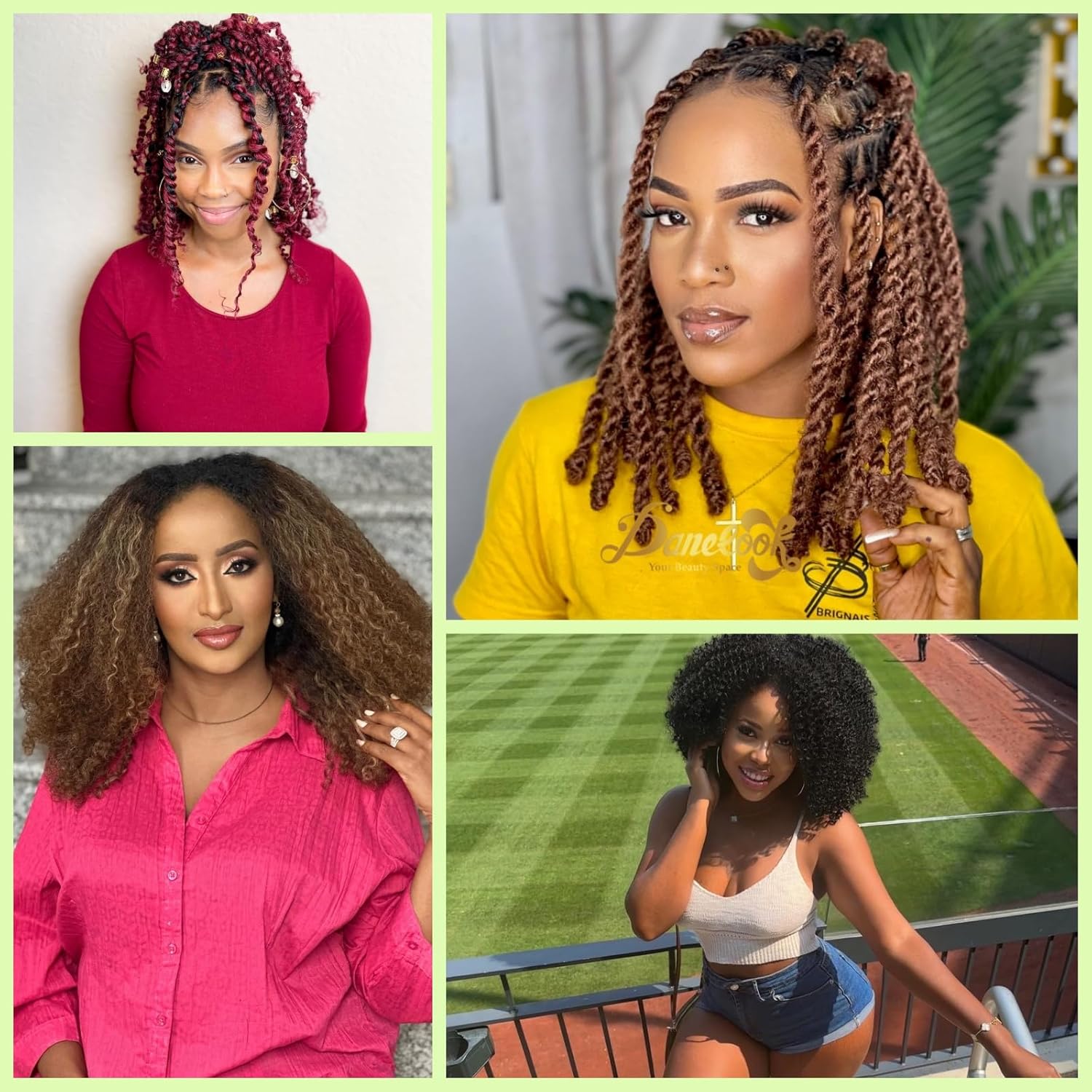 3 Packs Marley Twist Braiding Hair, 12 Inch Pre-Separated Springy Afro Twist Hair Kinky Twist Crochet Hair Braids for Distressed Soft Locs Spring Twist Hair for Women (12 Inch (Pack of 3), 1B) - Image 7