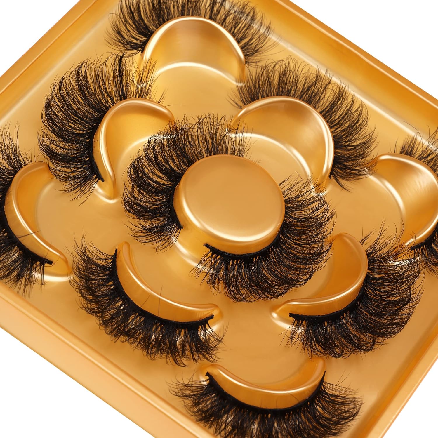 Fluttery False Eyelashes Natural Looking Faux Mink Lashes C Curl Fluffy Fake Eyelashes 18mm Round Shaped Eye Lashes that Look Like Extensions by Focipeysa - Image 5