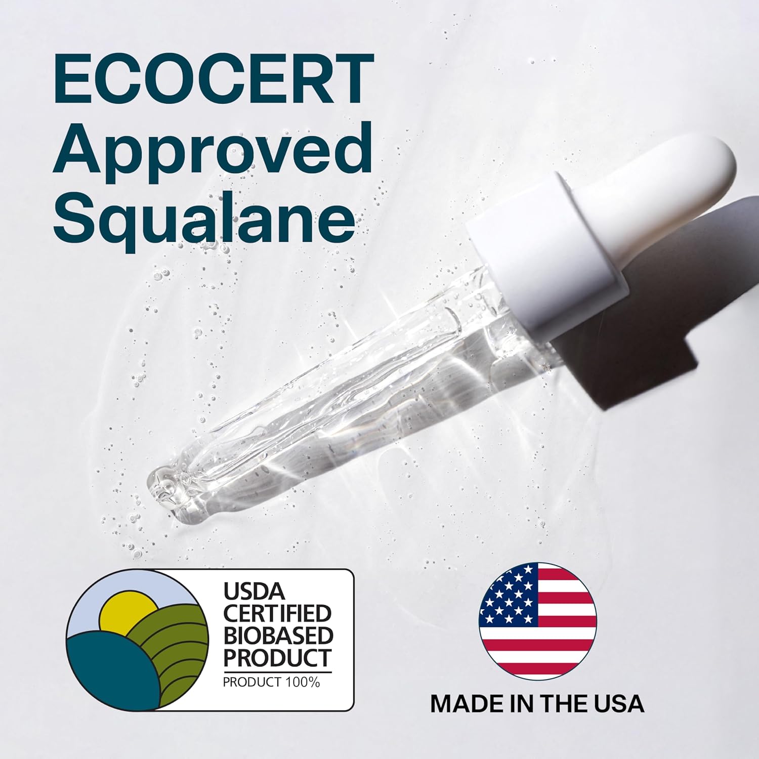 QRxLabs Pure Plant-Based Squalane Oil with Vitamin E (2 oz) - Organic ECOCERT/USDA Certified Squalane from Sugarcane - Moisturizer for Face, Body, Skin & Hair - Image 6