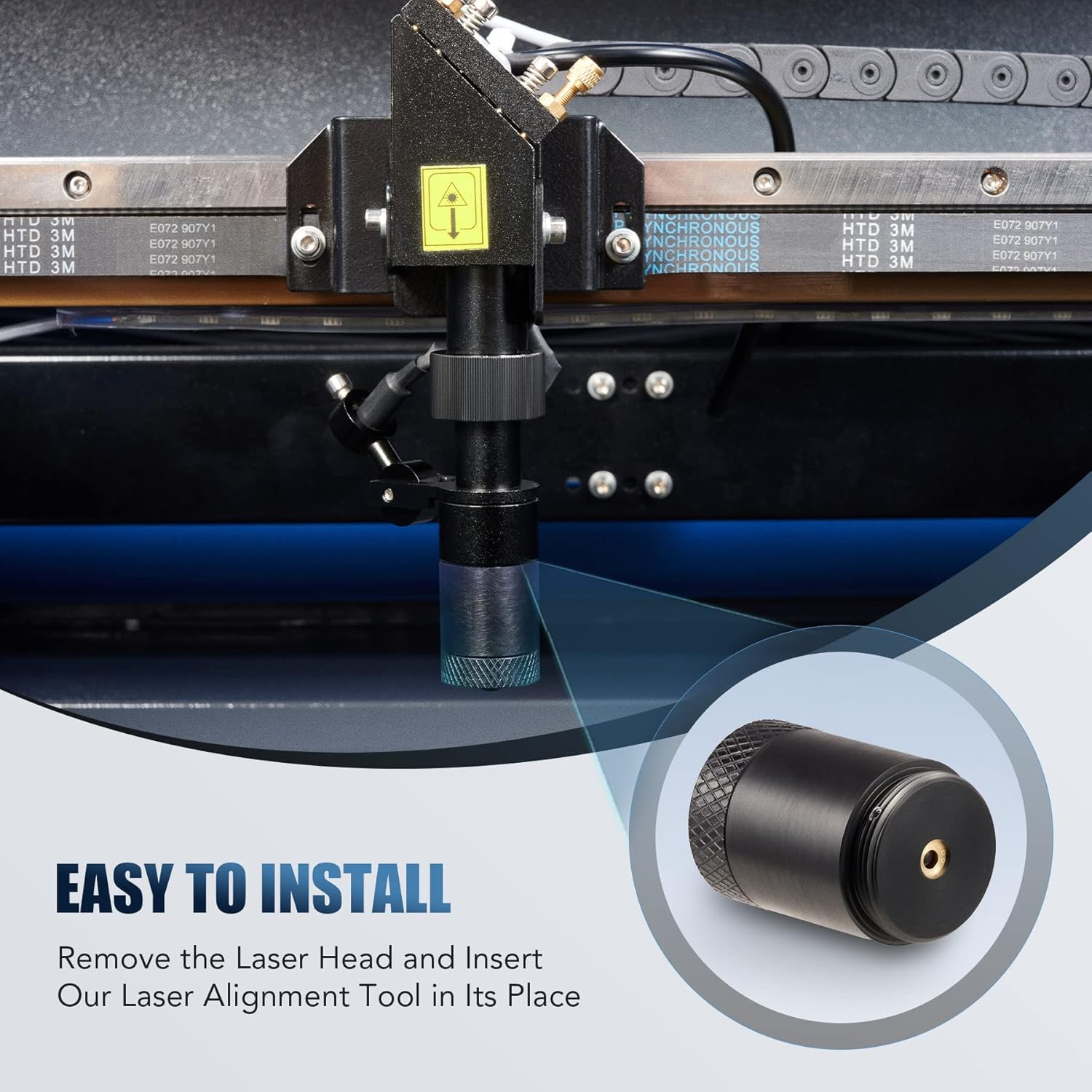 OMTech CO2 Laser Alignment Tool for Laser Engravers, Precision Red Laser Pointer for 50W 60W 70W 80W 100W 130W 150W Laser Engraving Marking Cutting Machines, Visible Laser Path Guide - Image 2