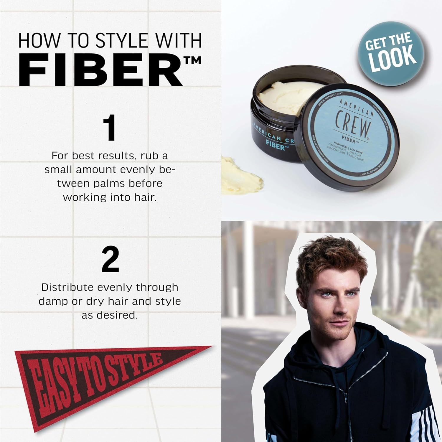 American Crew Men's Hair Fiber, Like Hair Gel with High Hold & Low Shine, 3 oz - Image 3