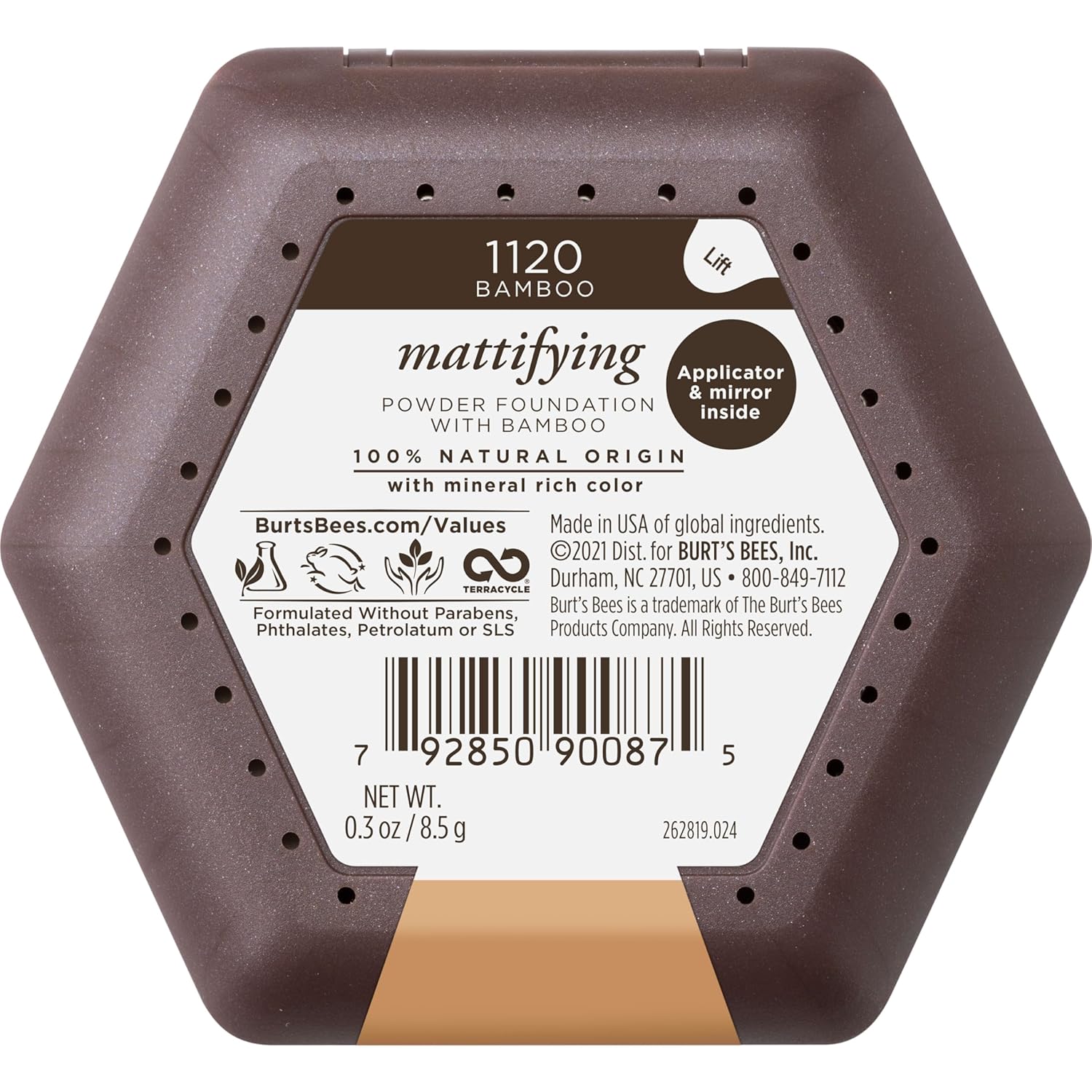 Burt’s Bees 100% Natural Origin Mattifying Powder Foundation, Bamboo, 0.3 Ounce, Packaging May Vary - Image 12
