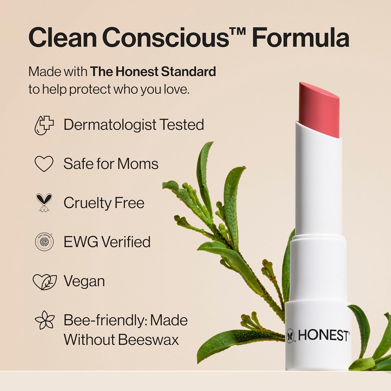 Honest Beauty Moisturizing Vegan Tinted Lip Balm | Antioxidant-rich Acai Extracts + Avocado Oil | Paraben Free + Cruelty Free | Summer Melon - Image 5