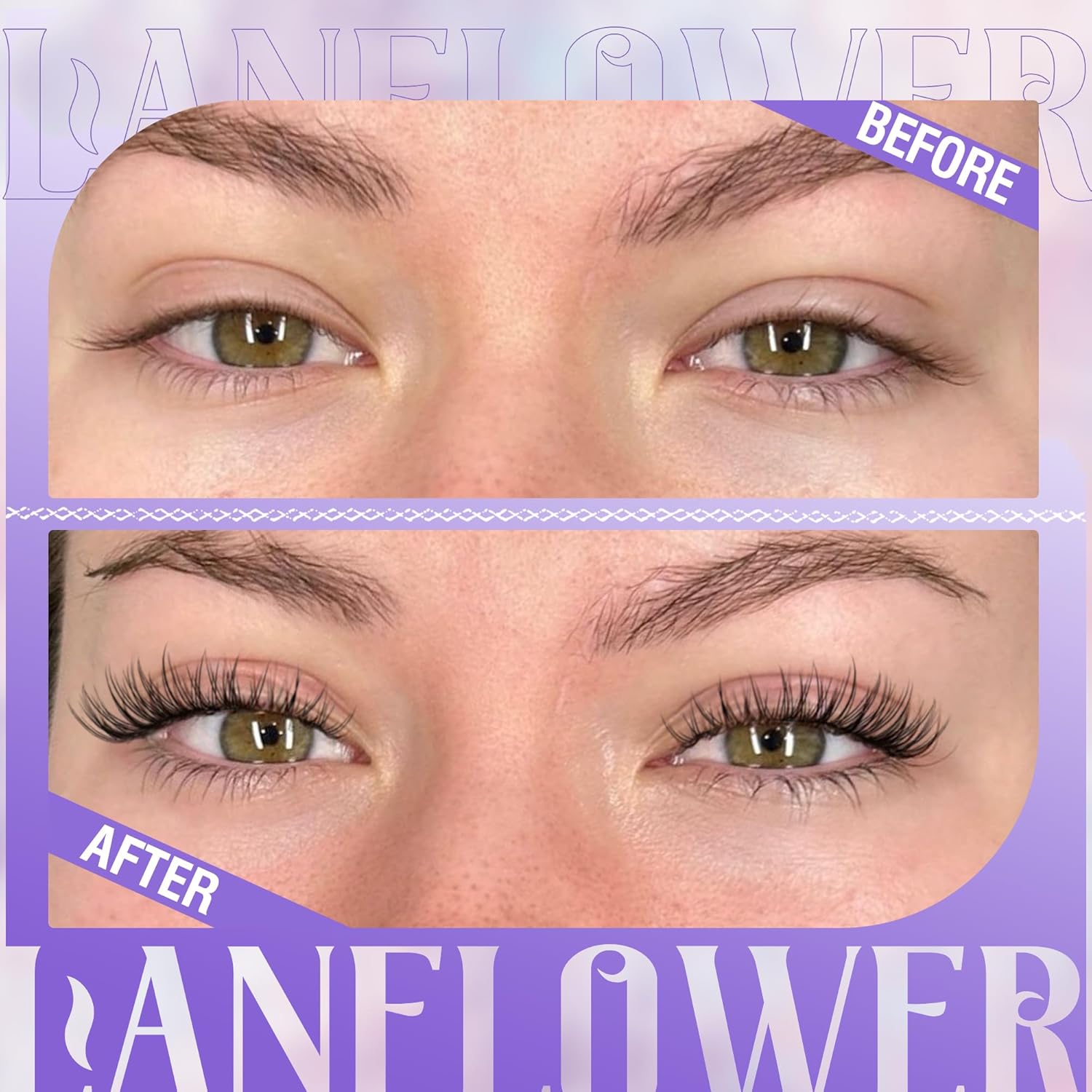Natural Lash Clusters Kit Wispy Lash Extension Kit Waterproof Lash Clusters C Curved Cluster Eyelash Extensions Kit 144pcs Individual Lashes 10-16mm Eyelash Extension Kit by Lanflower - Image 6