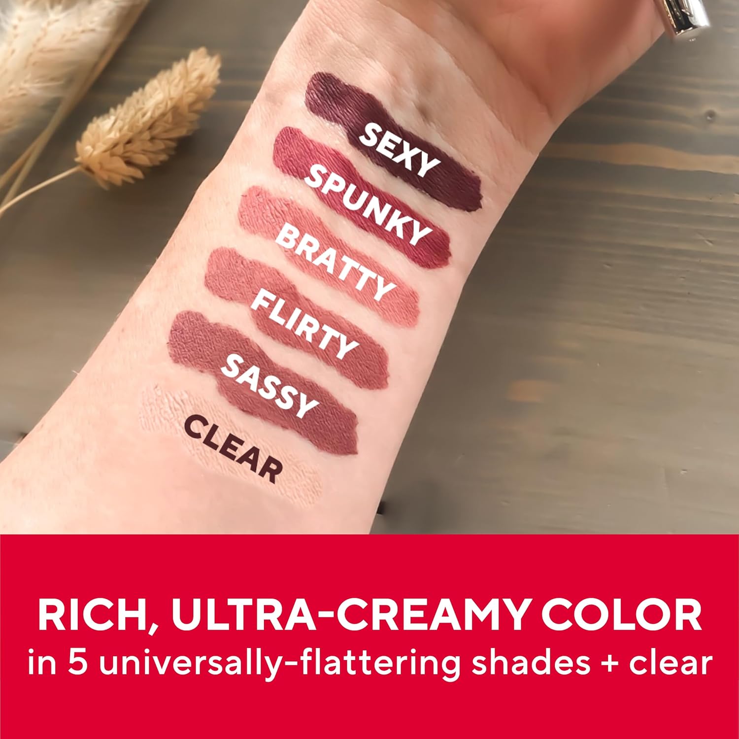 Mirabella Line & Define Lip Definer Lip Pencil, Smoothing & Moisturizing Retractable Lip Liner with Long-Lasting & Ultra-Creamy Formula, Antioxidants Vitamin C & E, & Built-In Sharpener - Flirty - Image 4