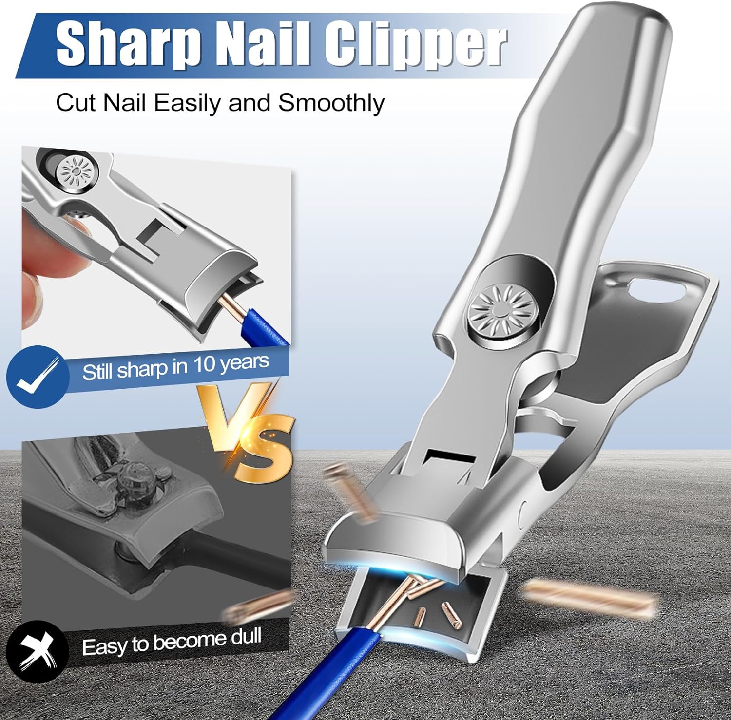 LUX German Toenail Clippers for Seniors Thick Nails, Ultra-Sharp and Durable Fingernail Clippers Cutters Trimmers with Safety Lock for Men Women Seniors, 18-Month Replacement Warranty! - Image 5