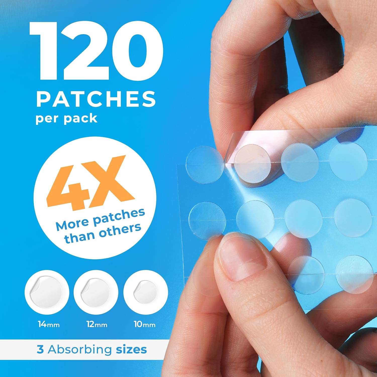 Pimple Patches for Face (120 Patches), Hydrocolloid Acne Patches with Tea Tree Oil, Pimple Patch Pimple Stickers - Hydrocolloid Patch Acne Dots - Acne Pimple Patches For Face - Zit Patches - Image 2
