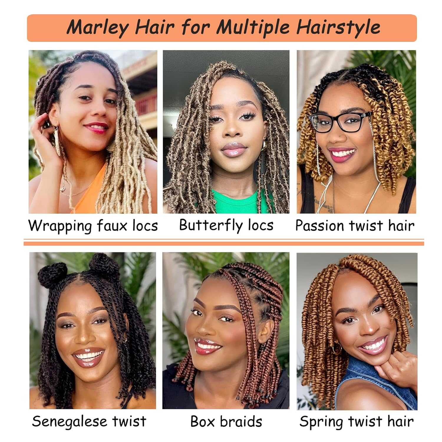 3 Packs Marley Twist Braiding Hair, 12 Inch Pre-Separated Springy Afro Twist Hair Kinky Twist Crochet Hair Braids for Distressed Soft Locs Spring Twist Hair for Women (12 Inch (Pack of 3), 1B) - Image 6