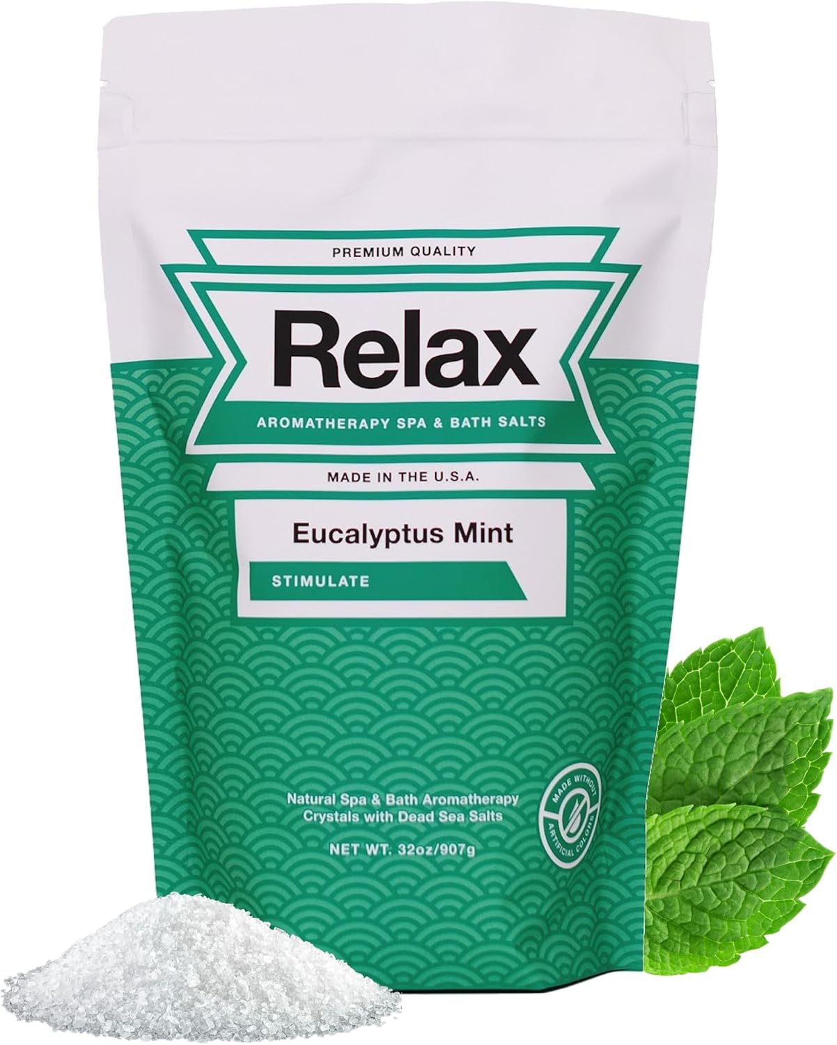 Relax Spa & Bath, Epsom & Dead Sea Salts, Aromatherapy Bath Salts for Hot Tub, Bath, or Spa, Infused with Magnesium, Eucalyptus Mint Scent