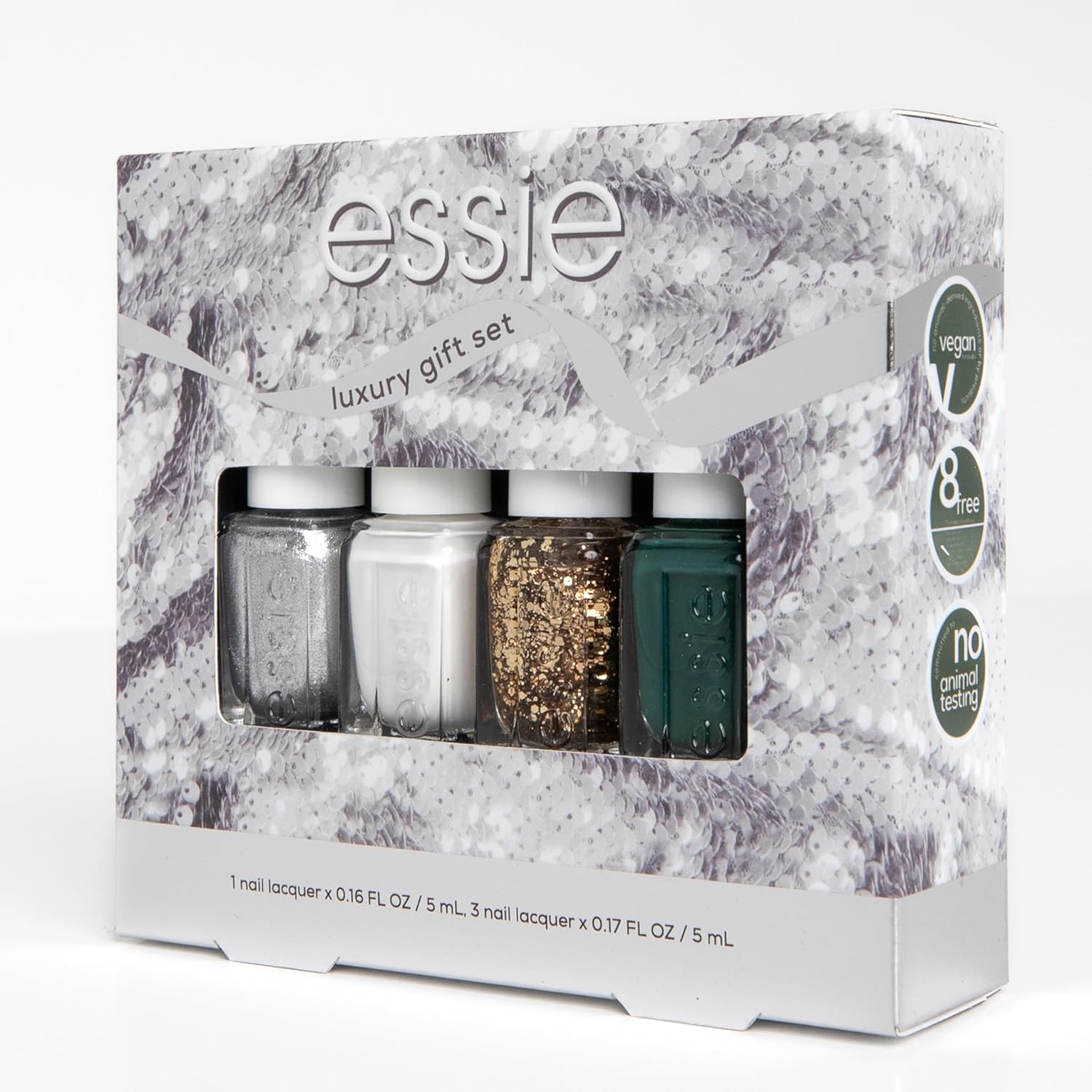 essie Nail Polish, 8-Free Vegan, 4 Piece Holiday Nail Polish Set, 1 Kit - Image 6