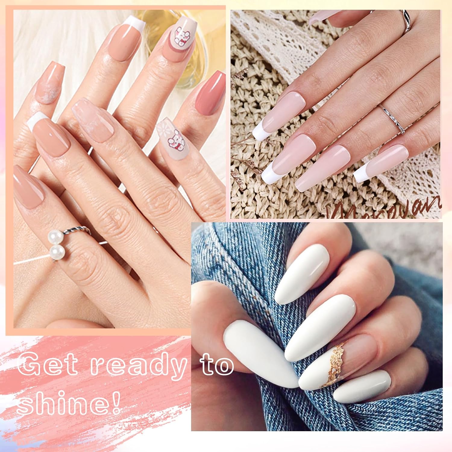 Wakaniya 8-Color Mini Nail Polish Set, Quick Dry Nude Pink White Purple for Beginners - Image 4
