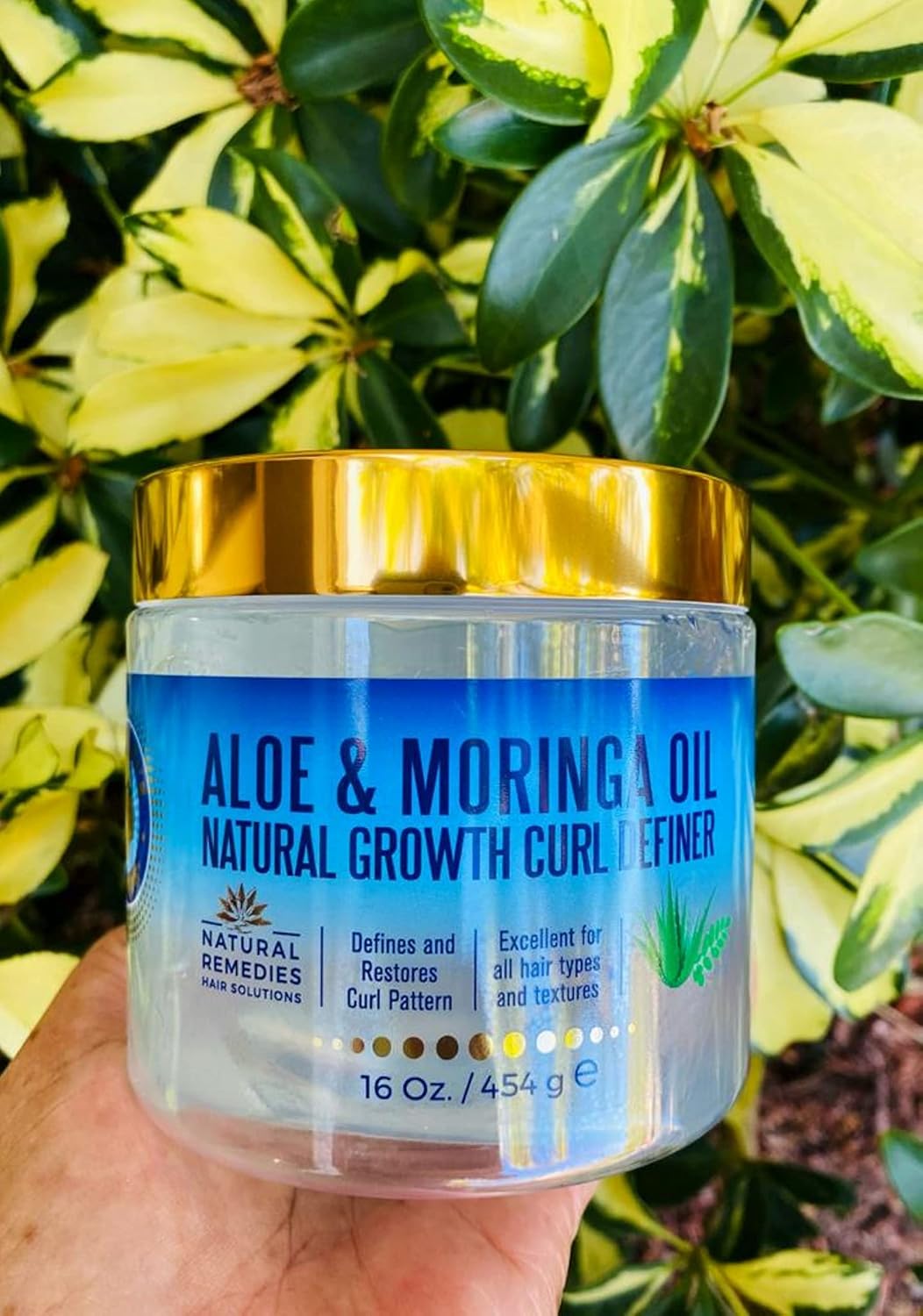 Nefertiti's Secrets Natural Growth Curl Definer | Aloe Vera and Moringa Oil for Hair Growth & Moisture | Strong Hold | Frizz Controller | Curly Hair Products for Women | 8 oz / 237 mL - Image 3