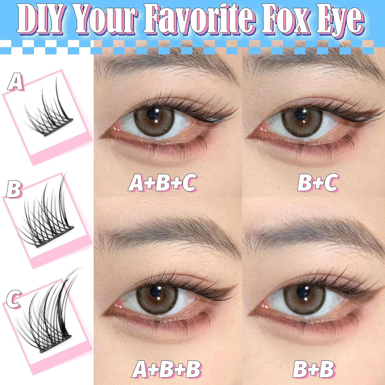 ALICE 3D Natural Cat Eye Lash Clusters for DIY Application Left and Right Eyes - Image 8