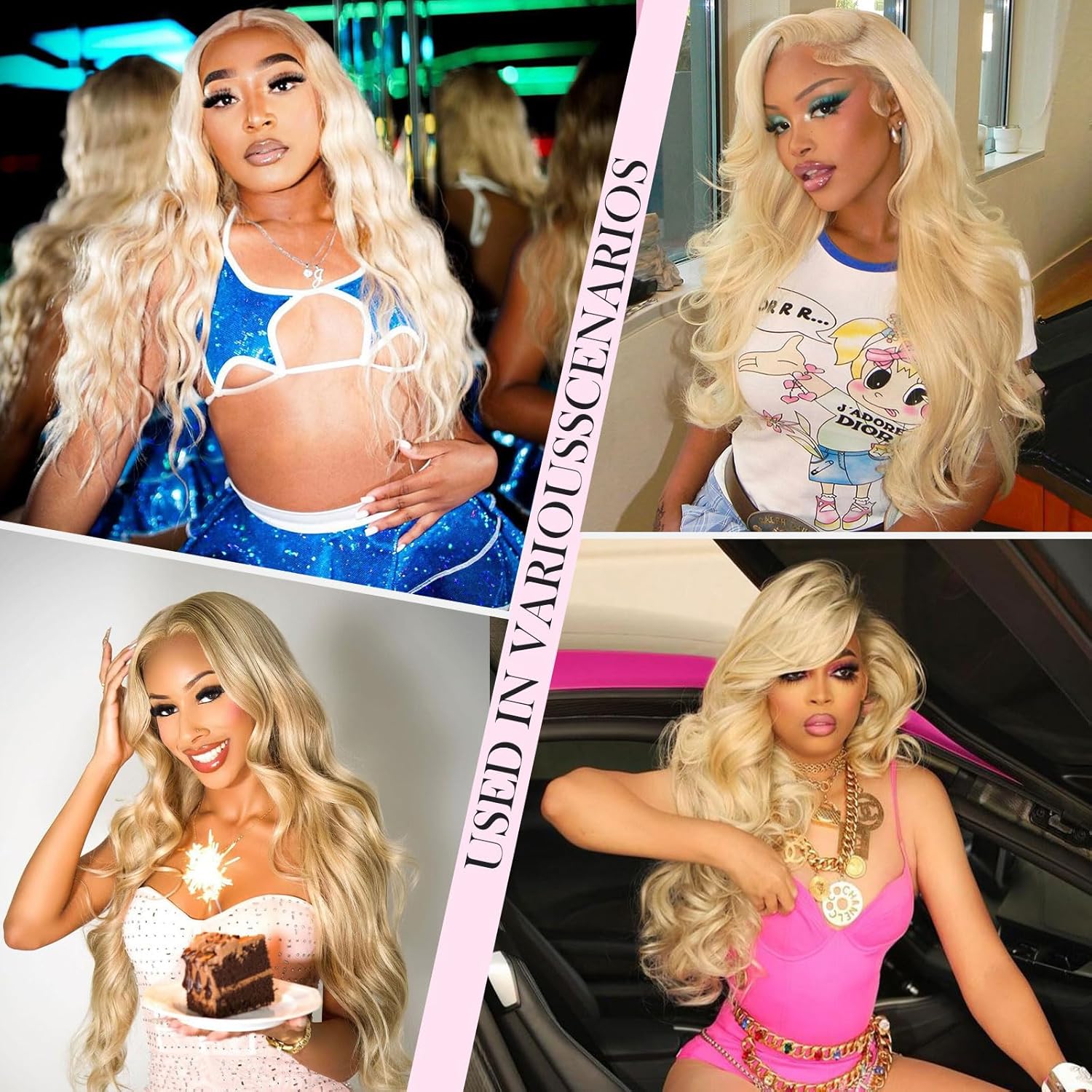 28 Inch 613 13x6 Lace Front Wig Human Hair 200 Density Blonde Wig Human Hair 613 Body Wave Blonde HD Lace Front Wigs Human Hair Pre Plucked 613 Lace Frontal Wigs - Image 3