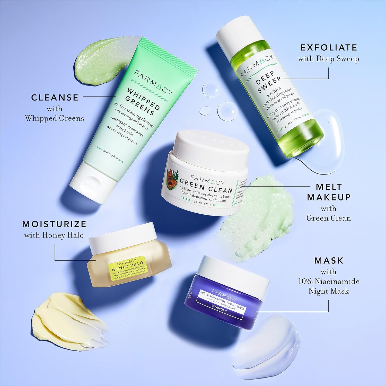 Farmacy Whipped Greens Oil-Free Foaming Face Wash for Oily Skin 150ml Cleanser Exfoliator - Image 9
