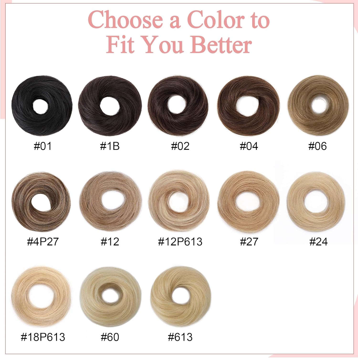 SEGO Human Hair Messy Bun Hairpieces Real Scrunchies Natural Wavy Smoothed Updo Donut Chignon Ponytail Extensions for Women Girls-#02 Dark Brown - Image 8