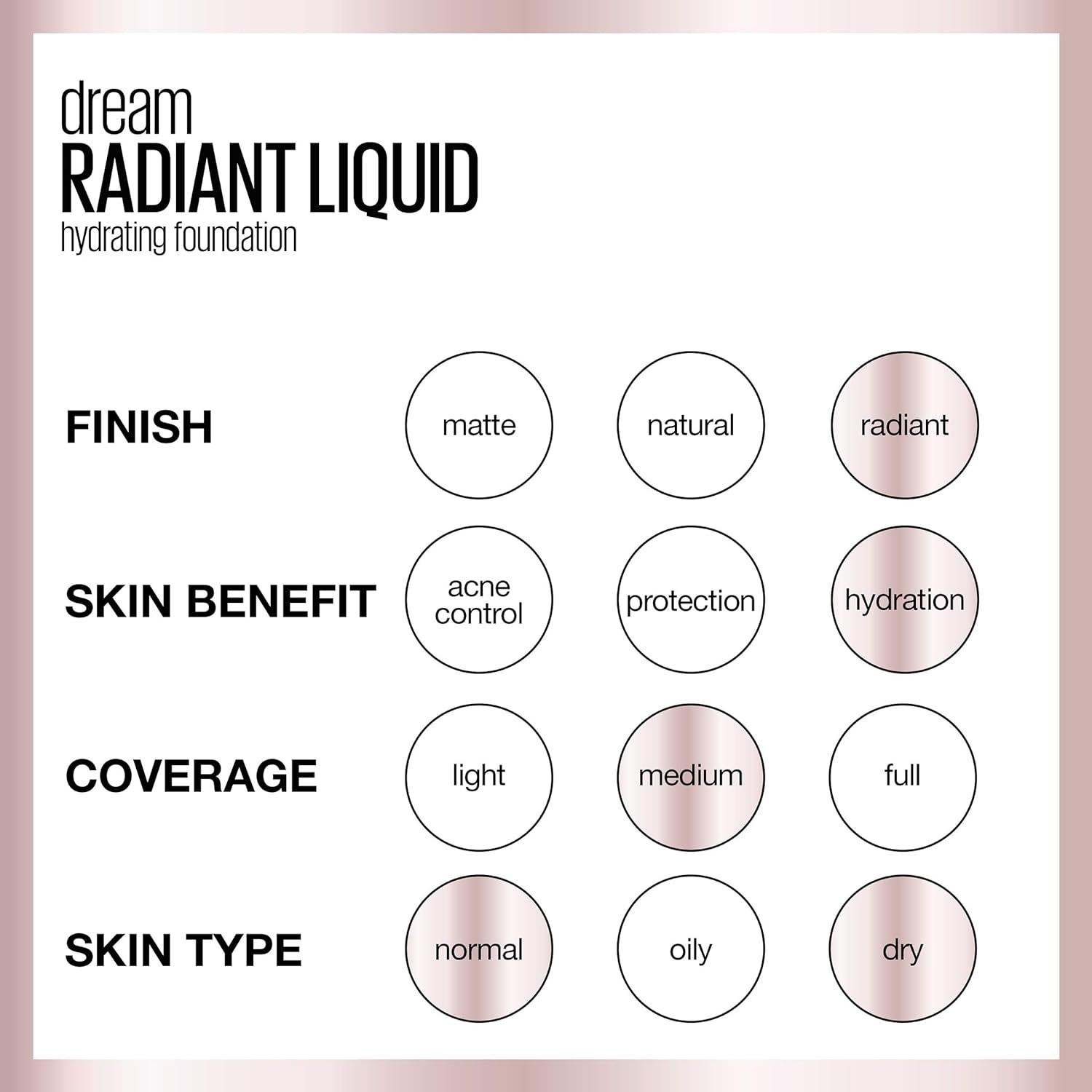 Maybelline Dream Radiant Liquid Medium Coverage Hydrating Makeup, Lightweight Liquid Foundation, Cocoa, 1 Count - Image 5