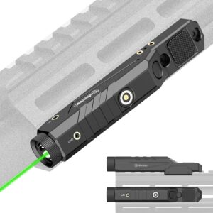 DEFENTAC 1600 Lumens Green Laser Light Combo is Compatible with MLok/Picatinny Rail for Rifle, Weapon Light with Momentary and Strobe, Rechargeable