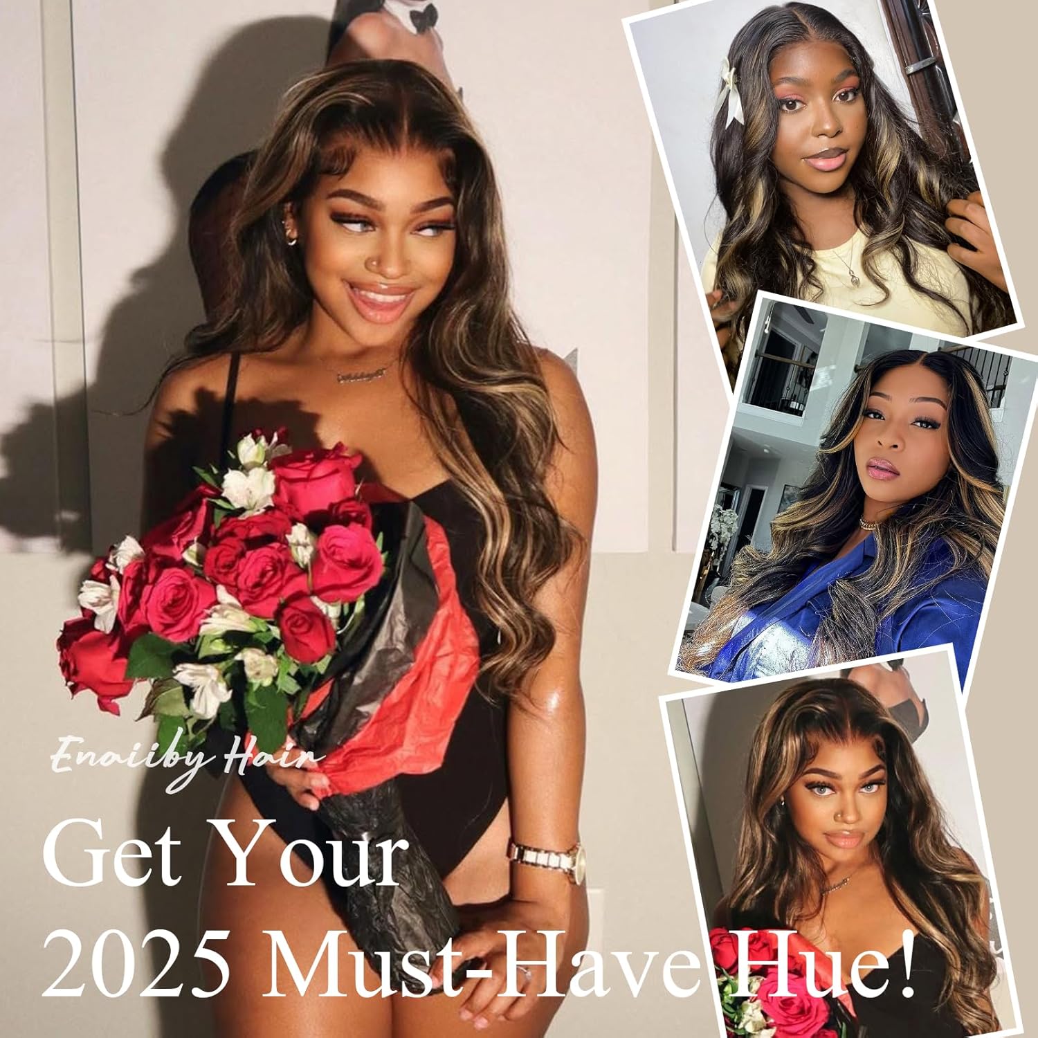 Honey Blonde Ombre Balayage Body Wave Human Hair 3 Bundles 10 12 14 Inches with 10 Inch Closure - Image 5