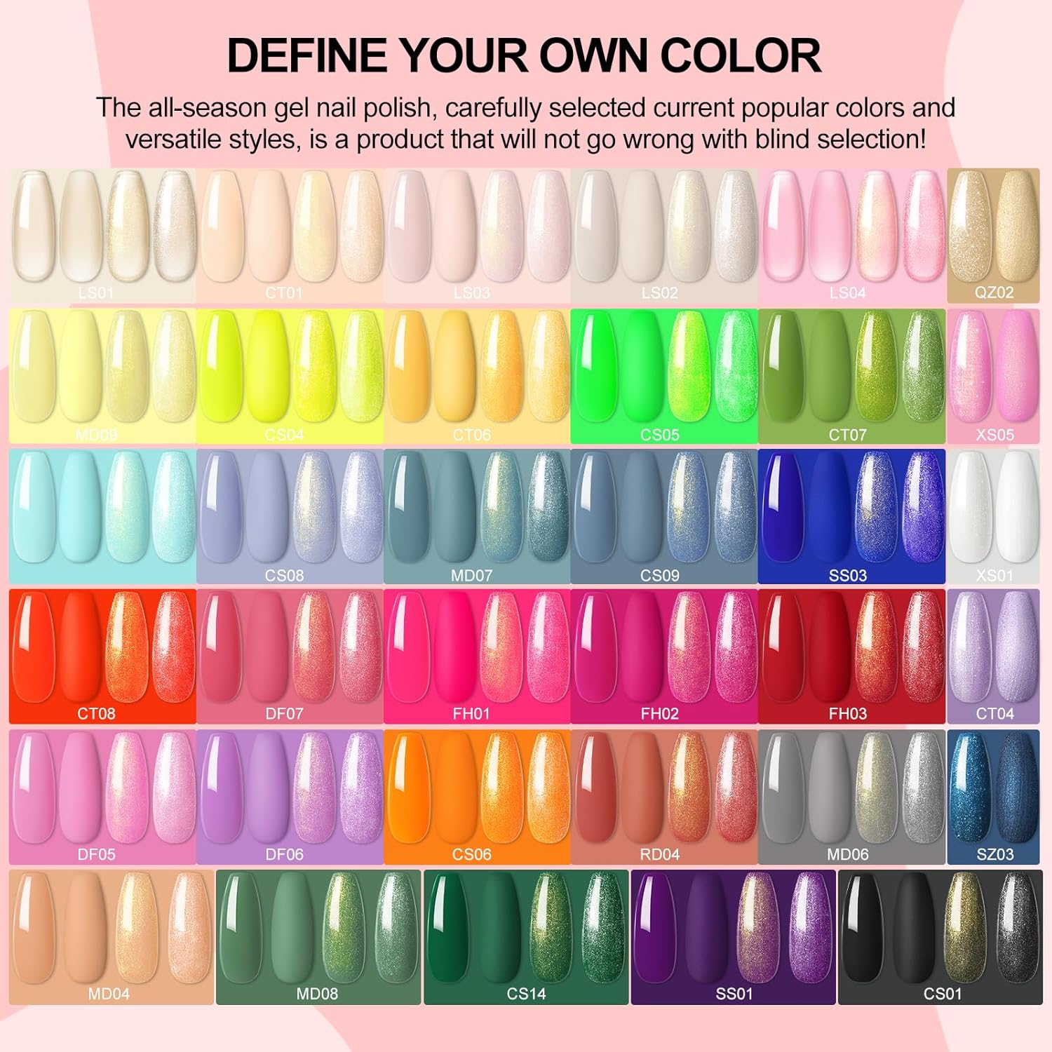 53PCS Gel Nail Polish Kit with U V light and Drill Starter Kit, 35 Colors Gel Polish Set 5pcs Top Base Coat Spring Neutral Colors Professional Nail Lamp Complete Gel Manicure Kit Gifts for Women - Image 8