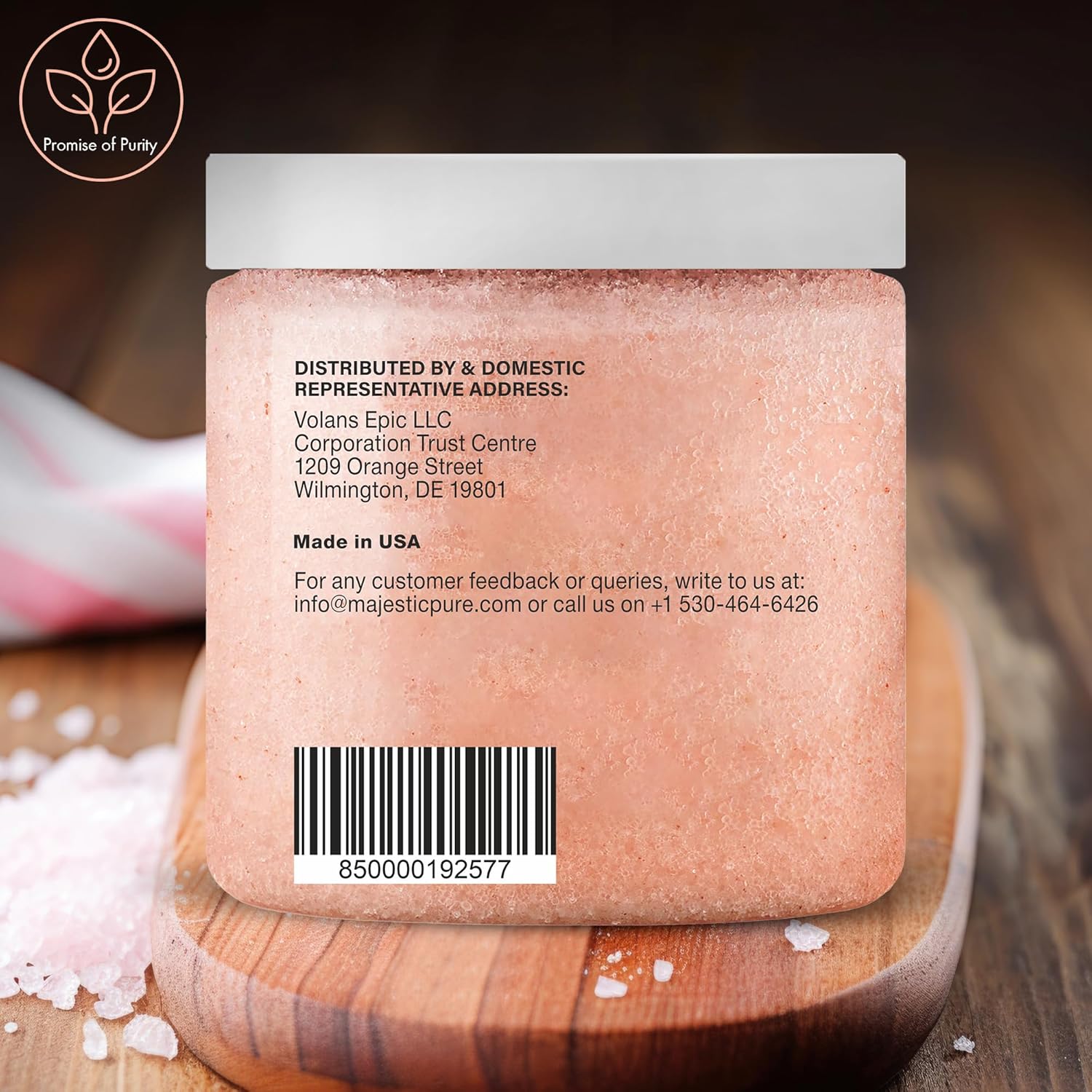 MAJESTIC PURE Himalayan Salt Body Scrub with Lychee Oil, Exfoliating Salt Scrub to Exfoliate & Moisturize Skin, Deep Cleansing - 10 oz - Image 5