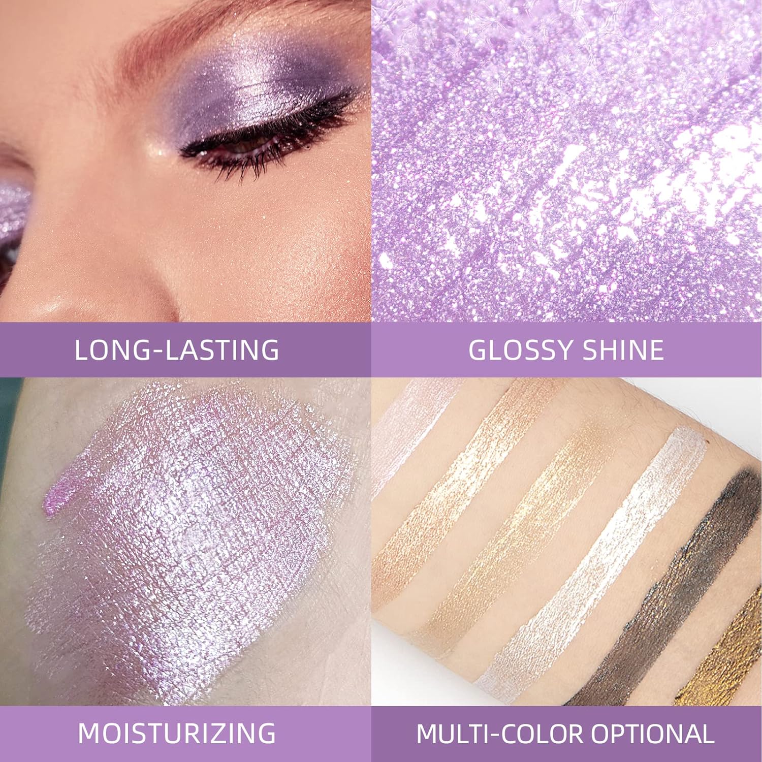 BestLand 12 Colors Liquid Glitter Eyeshadow Set, Multi-dimensional Metallic Glitter Shimmer Smokey Eye Looks Waterproof Long Lasting Quick-Drying Sparkling Eye Shadow Makeup Kits (Color A) - Image 5