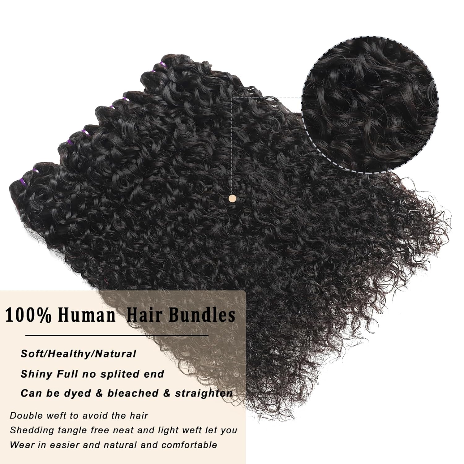 Beauty Queen Wet and Wavy Human Hair Bundles 22 22 22 Inch 16A Grade 100% Unprocessed Brazilian Weave 3 Bundles Water Wave Virgin Human Hair Natural Color Hair Extensions - Image 3