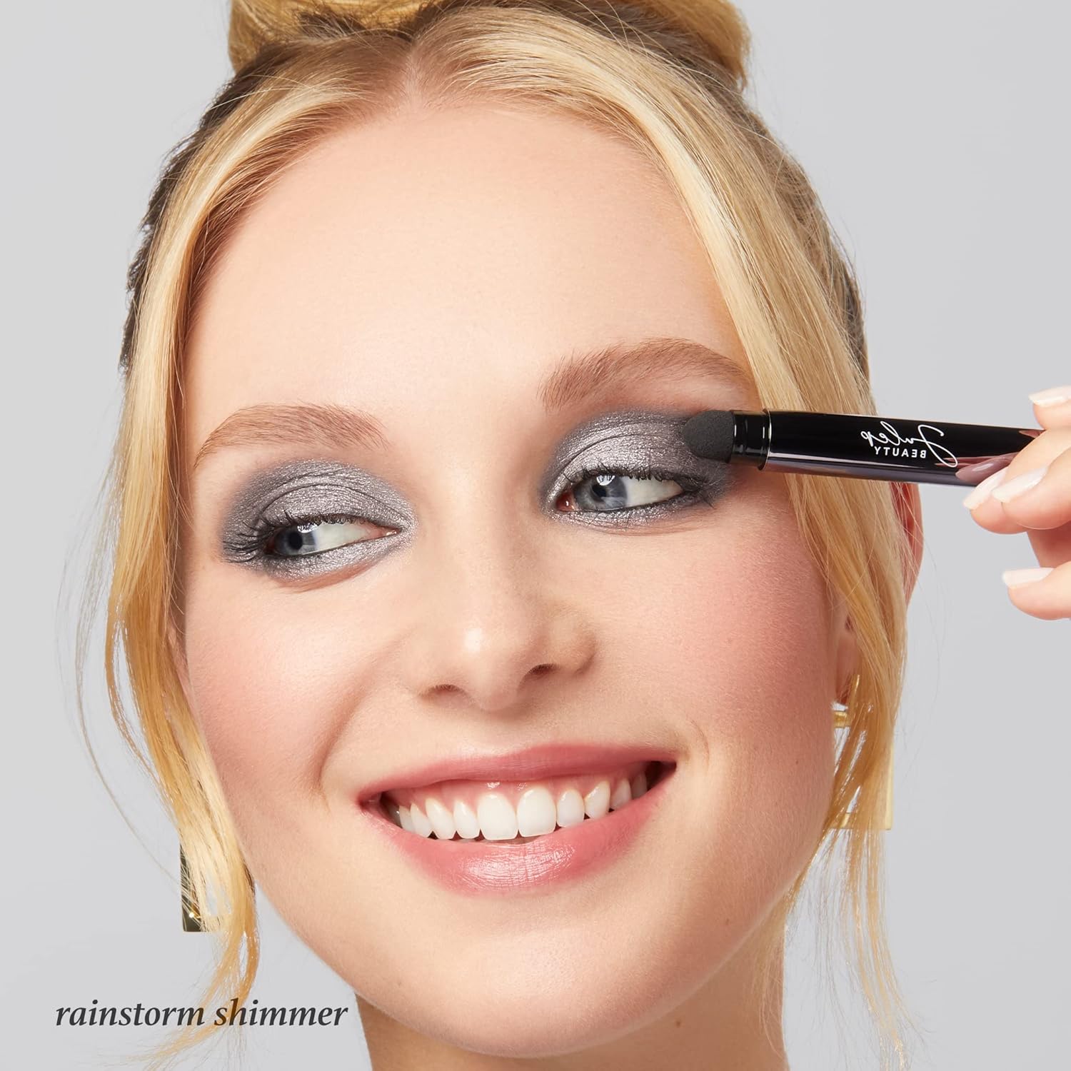 Julep Eyeshadow 101 Cream-to-Powder Waterproof Shadow Stick – Rainstorm Shimmer – Long-Lasting, Crease-Proof, Deep Silver Shimmer Cream Eyeshadow with Built-in Smudger - Image 4
