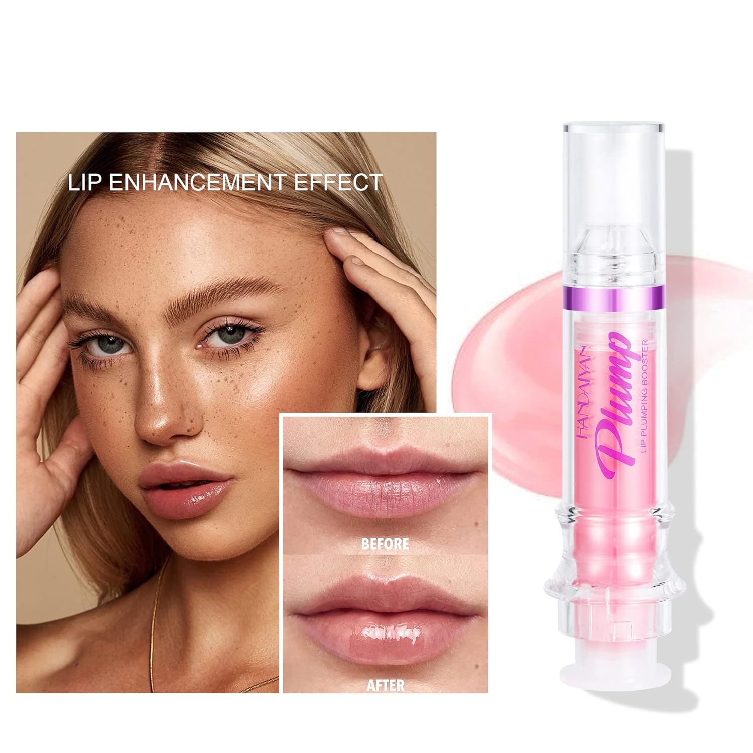 Plumping Lip Oil With Chili Extract - Fuller Lips Instantly! Ultra-Hydrating & Nourishing, Glossy Finish Lip Glow Oil, Lip Plumping Booster Plump, Smooth, and Define Your Lips Naturally (02 Baby Pink) - Image 8