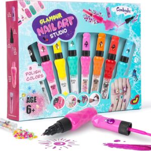 Kids Nail Polish Set for Girls, Nail Art Kit for Ages 7-12 - Girl Gifts - Nail Polish Non Toxic Girl Stuff for Spa Makeup Manicures - Birthday Gift Toys for Girls 7 8 9 10-12 Years Old