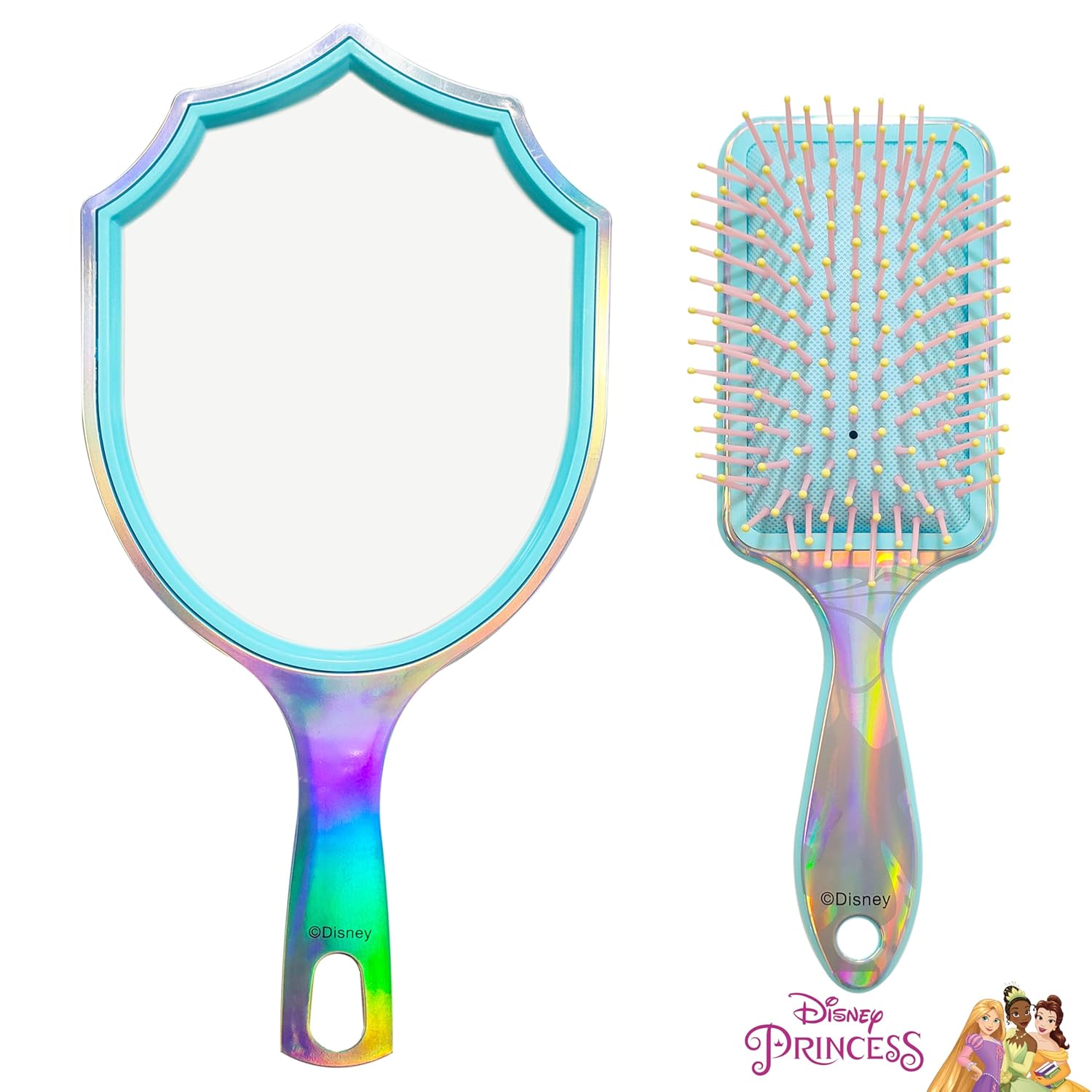 LUV HER Disney Princesses Spa Set for Girls Age 3+ - Includes Paddle Hair Brush and Hand Mirror featuring Ariel - Imaginative Play and Self-Care - Develops Creativity and Fine Motor Skills - Image 3